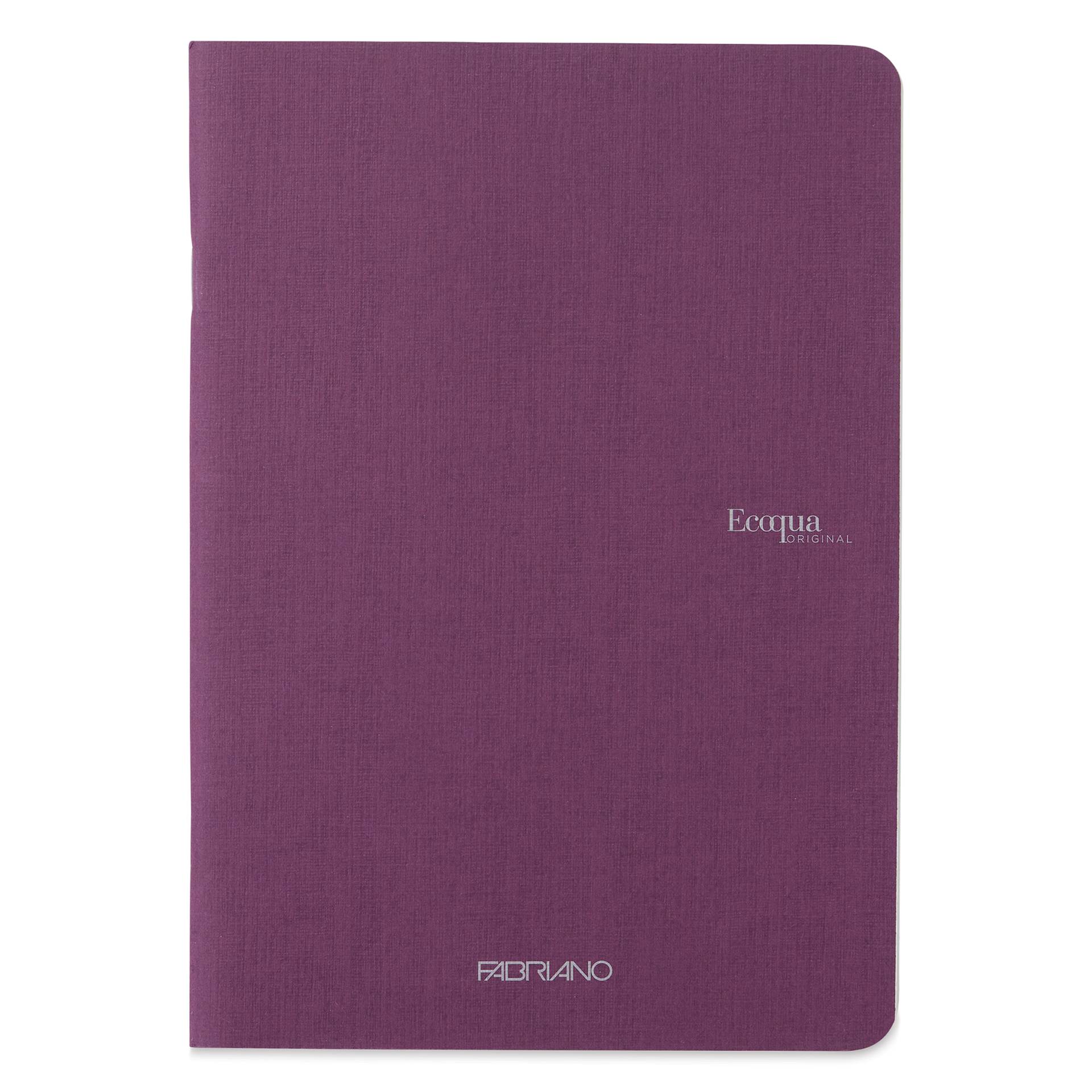 Fabriano EcoQua Staplebound Notebook - Wine, 8.3" x 5.8", Blank (front view)