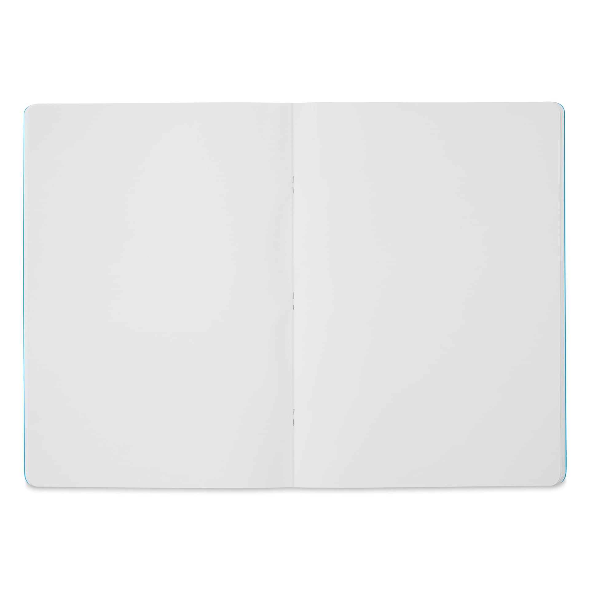 Fabriano EcoQua Staplebound Notebook - Turquoise, 11.7" x 8.3", Blank (open to show paper)