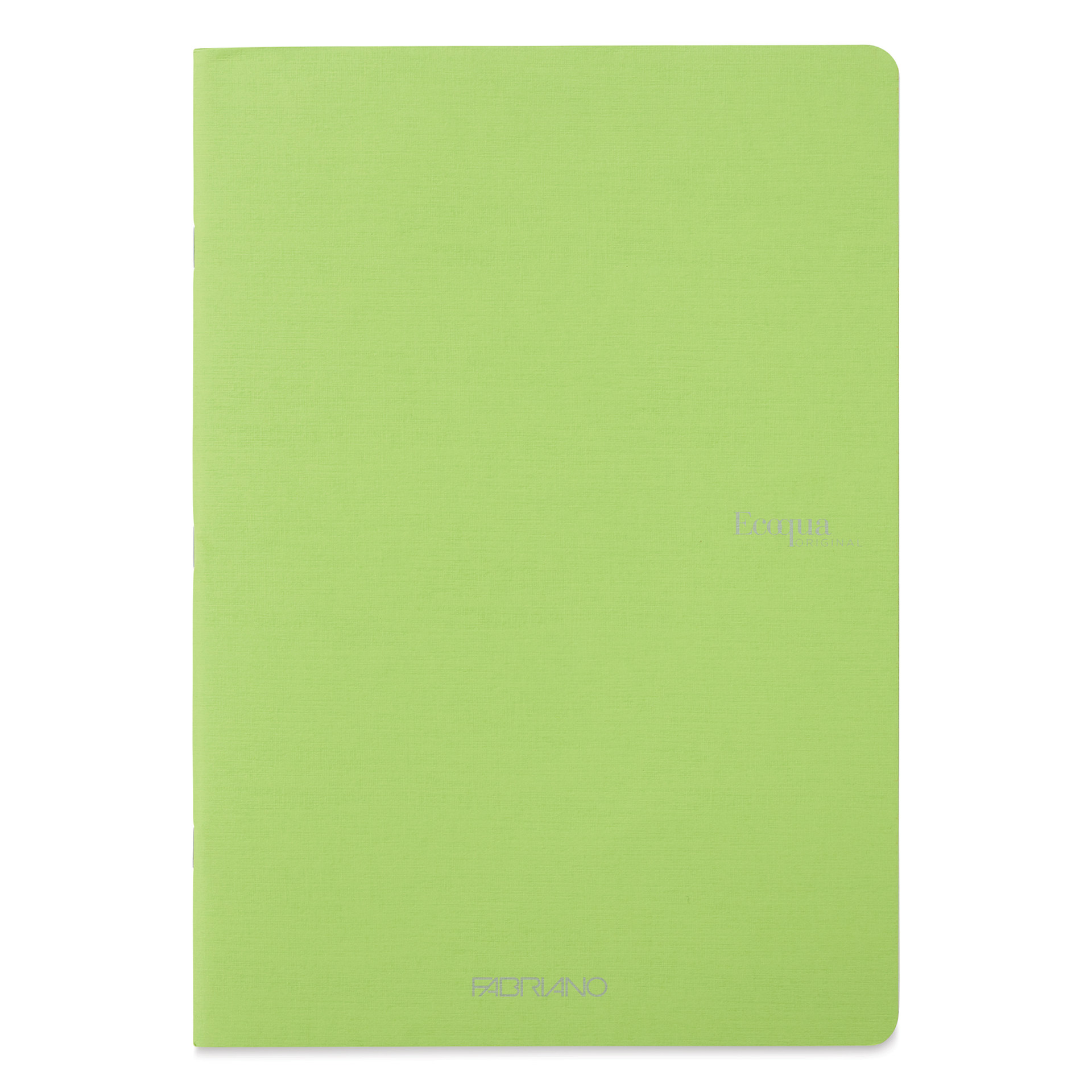Fabriano EcoQua Staplebound Notebook - Lime, 11.7" x 8.3", Blank (front view)