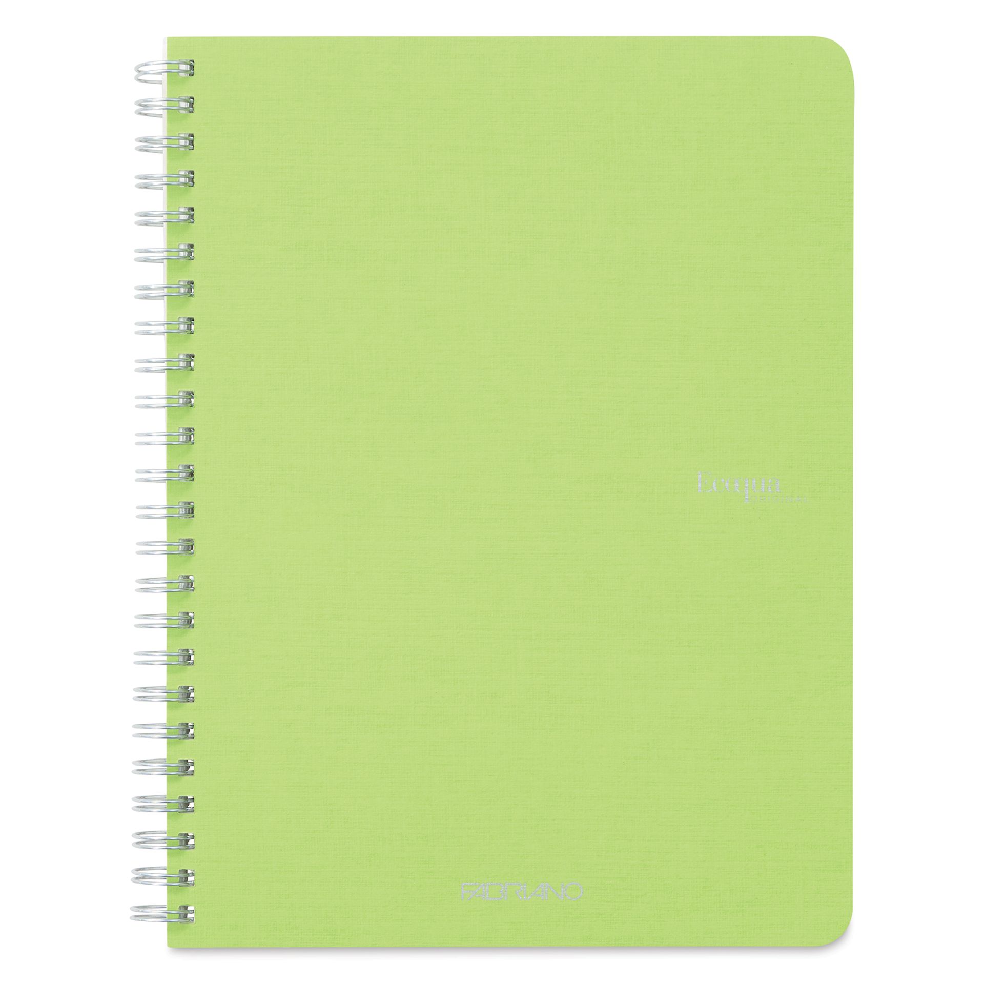 Fabriano EcoQua Spiral Notebook - Lime, 8.3" x 5.8", Graph (front view)