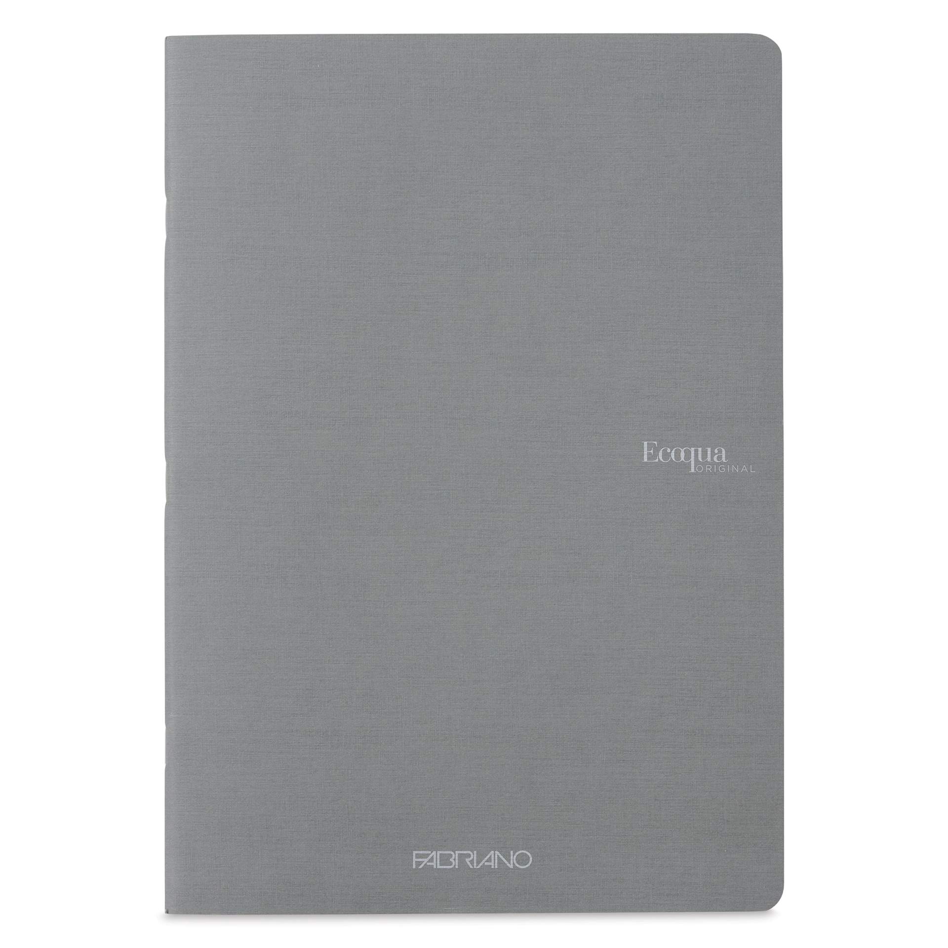 Fabriano EcoQua Staplebound Notebook - Gray, 11.7" x 8.3", Lined (front view)