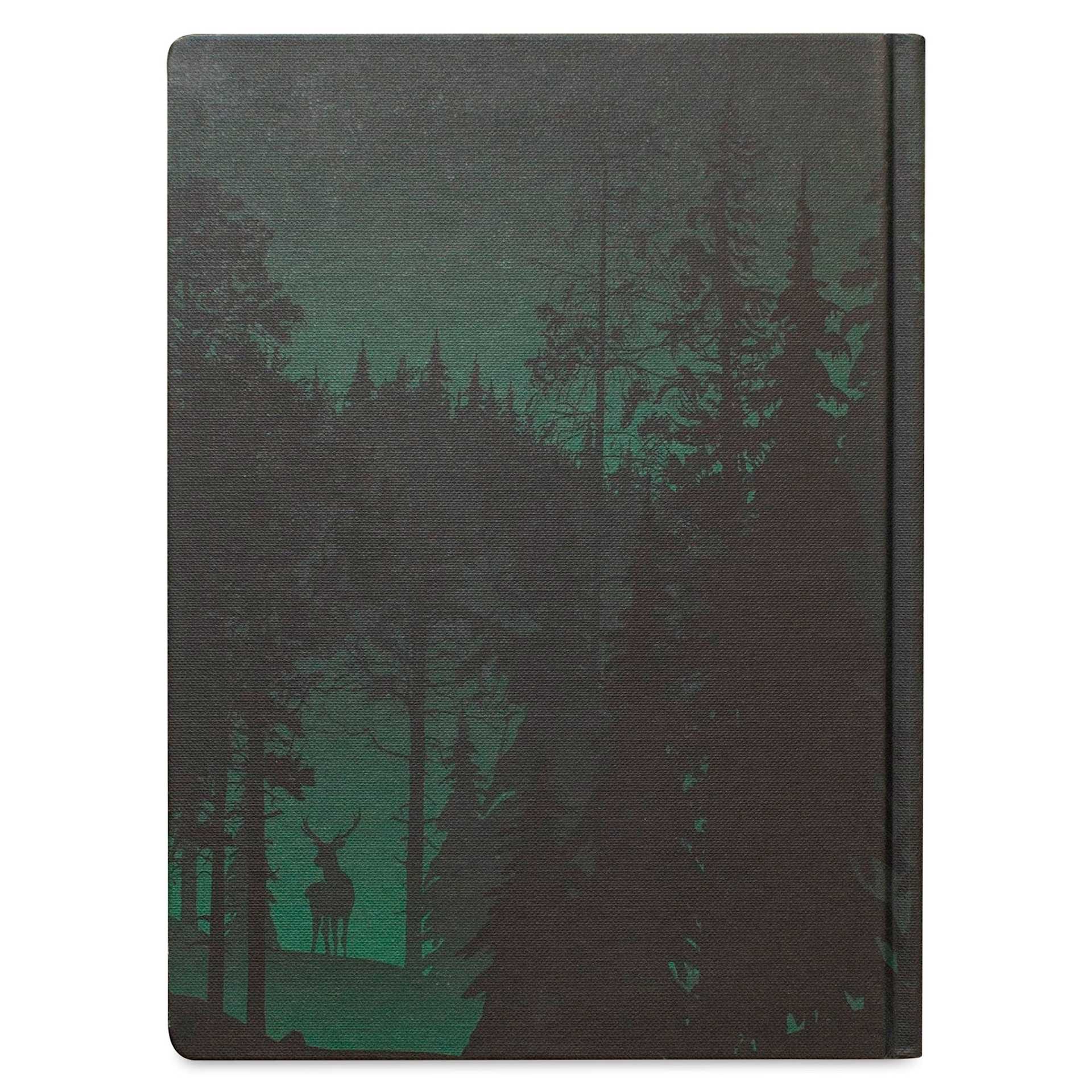 Cognitive Surplus Dark Matter Notebook - Twilight in the Evergreen, back of notebook