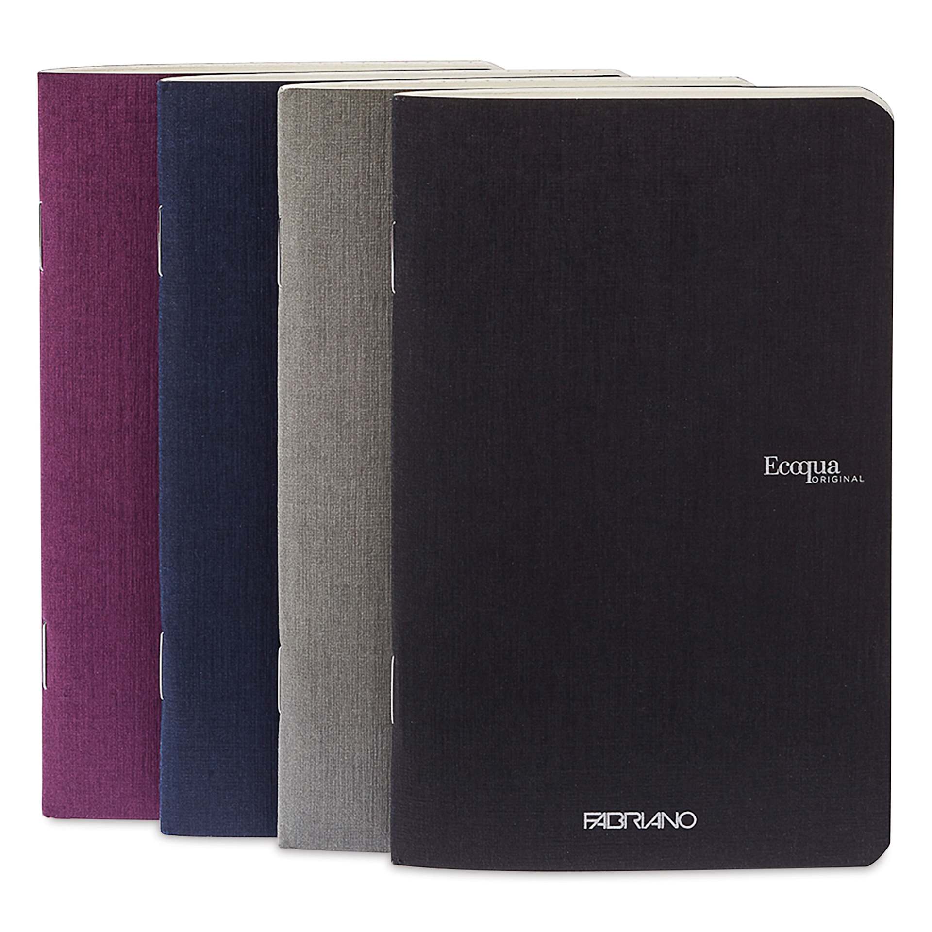 Fabriano EcoQua Staplebound Notebooks - Pkg of 4, Winter Colors, 3.5" x 5.5", Graph