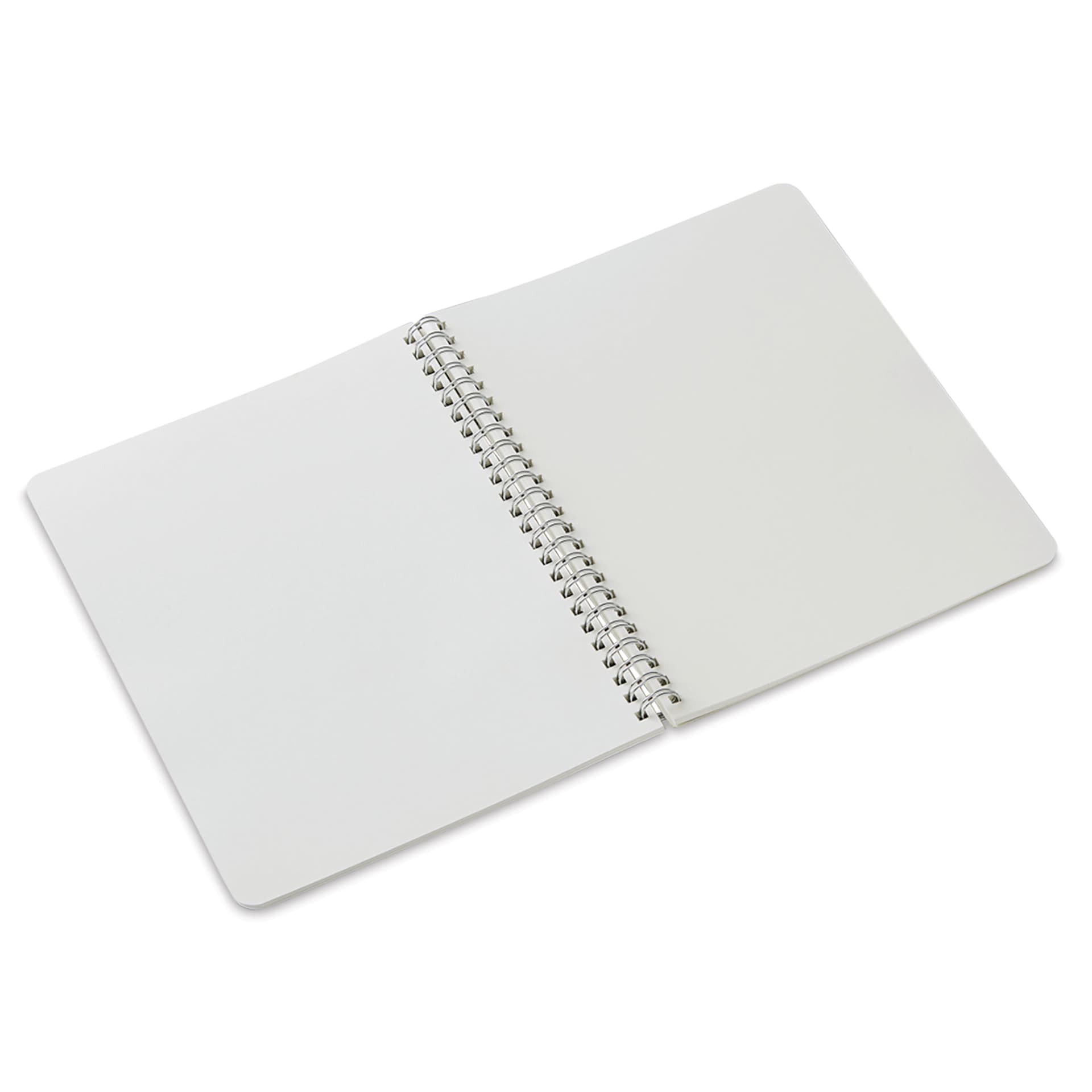 Fabriano EcoQua Spiral Notebook - Turquoise, 8.3" x 5.8", Blank, open