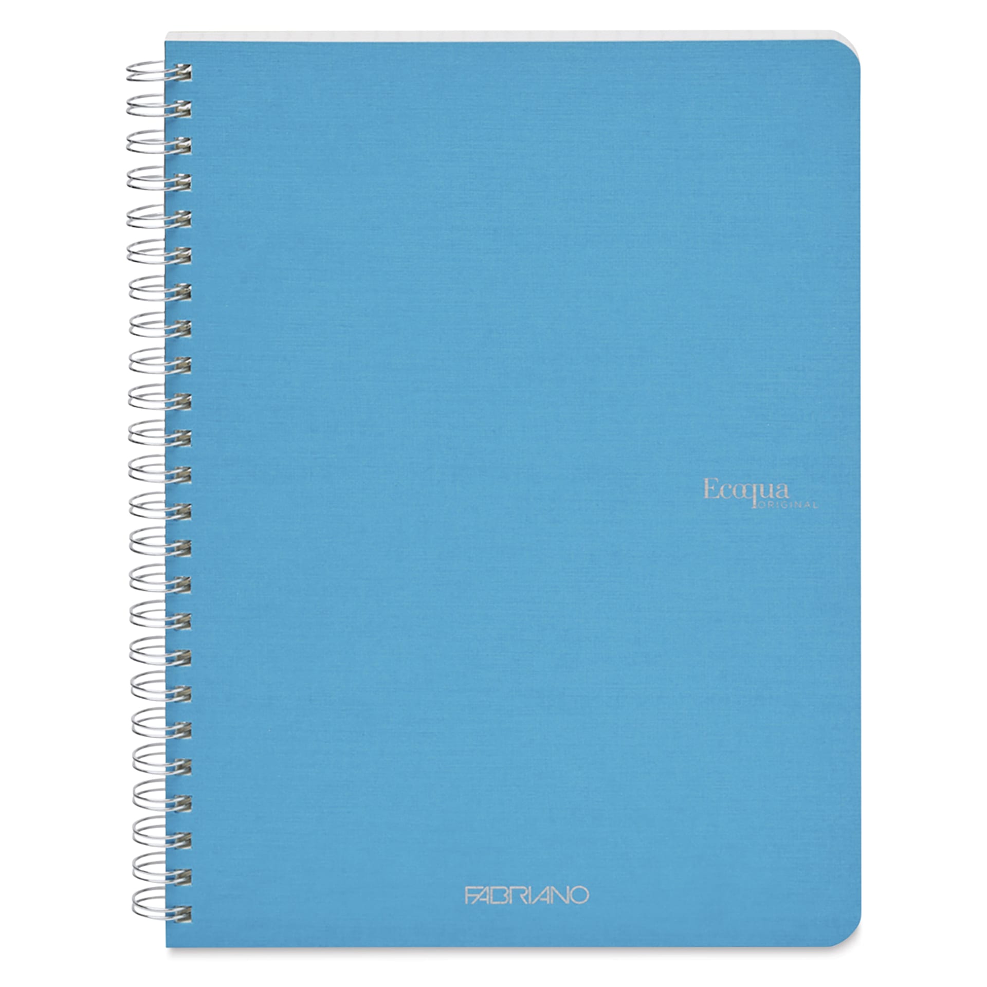 Fabriano EcoQua Spiral Notebook - Turquoise, 8.3" x 5.8", Blank, front