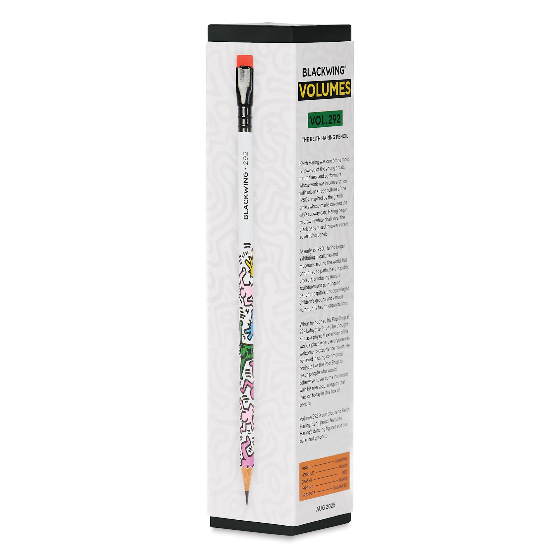 Blackwing x Keith Haring Volumes 292 Pencil Set - Set of 12, back of packaging