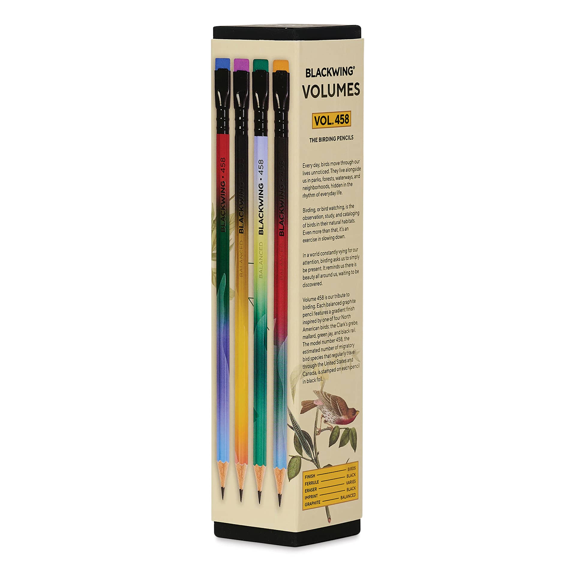Blackwing Volume 458 Birding Pencil Pack - Pkg of 12, packaging