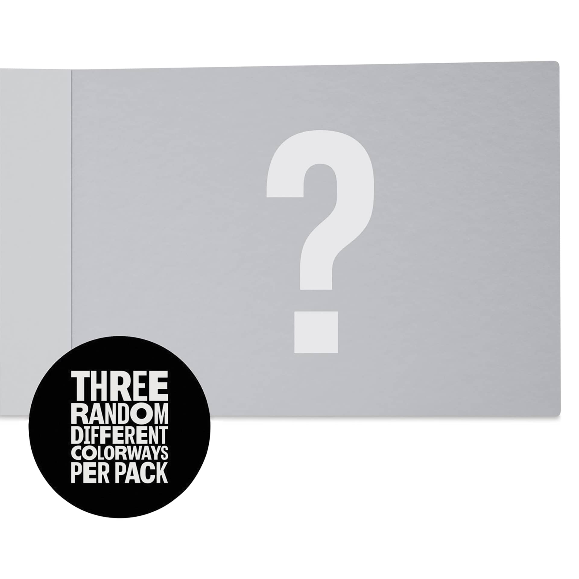 Uglybooks Perfect Bound Notebook - NO.2 Mystery, 5-3/4" x 8", 135 gsm, Pkg of 3, open, three random colors