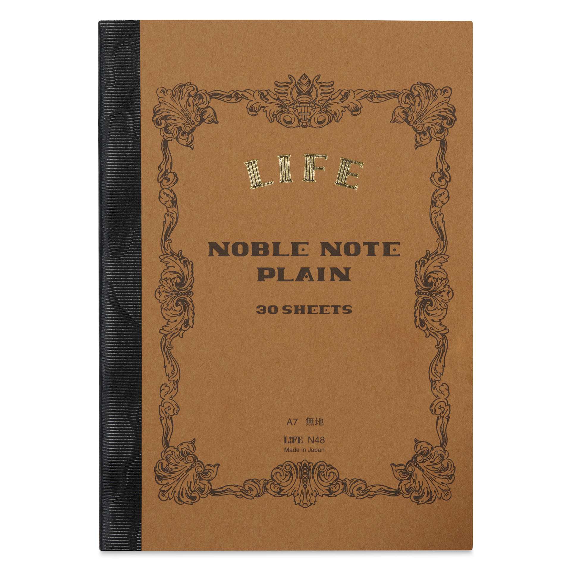 Life Noble Notebook - 3" x 4", A7, Brown, Blank, front cover