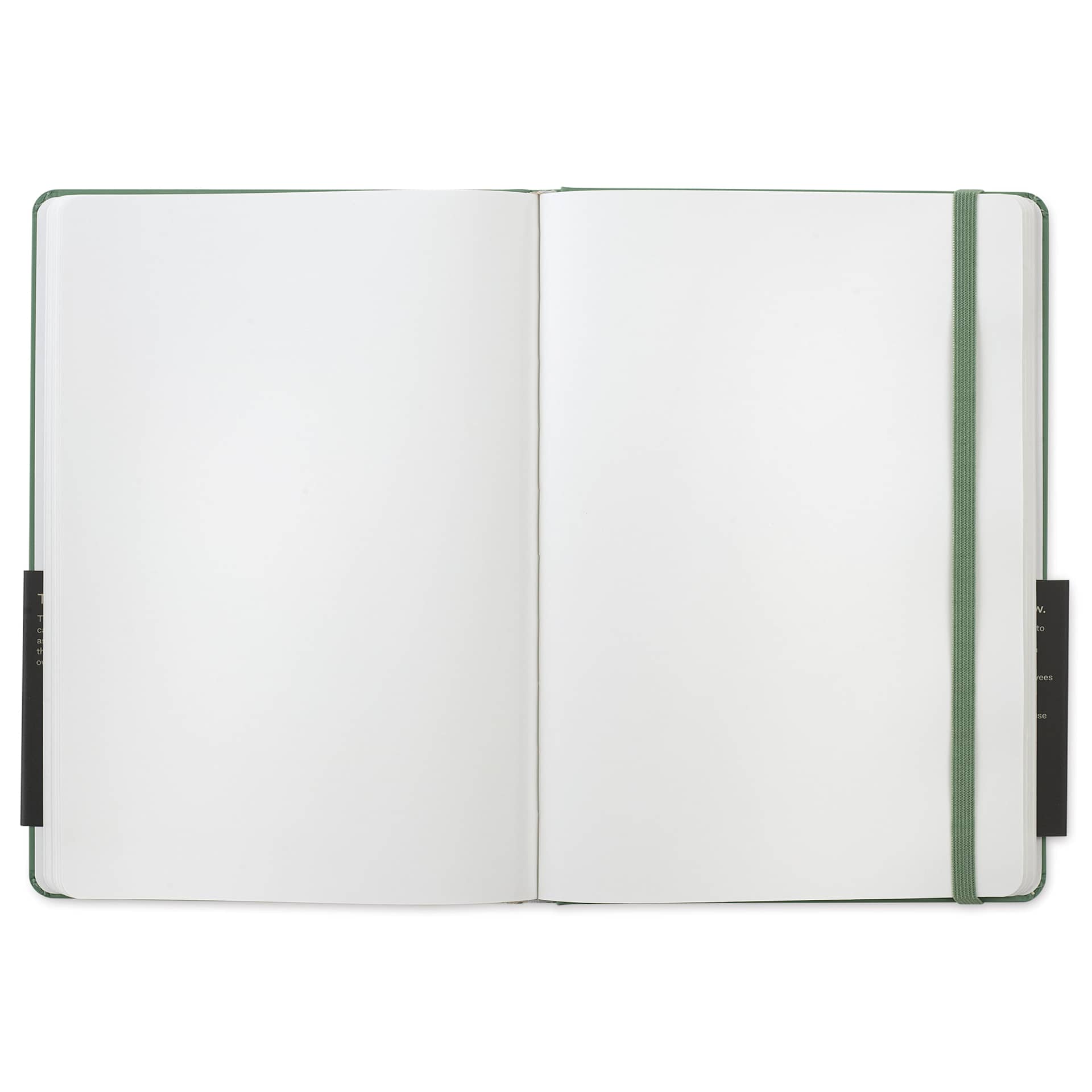 Karst Stone Paper Notebook - Eucalyptus, A5, Blank, open