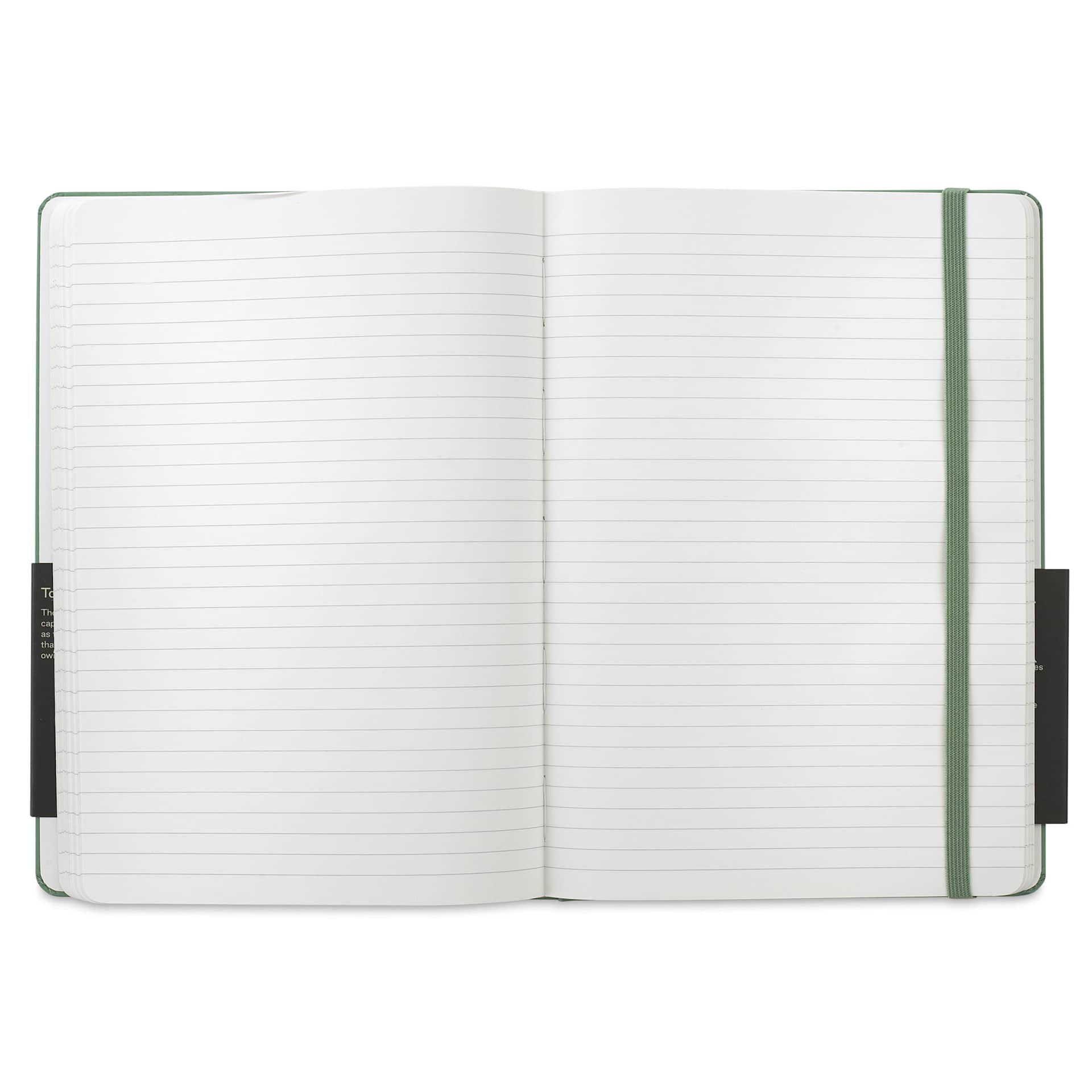 Karst Stone Paper Notebook - Eucalyptus, A5, Lined, open