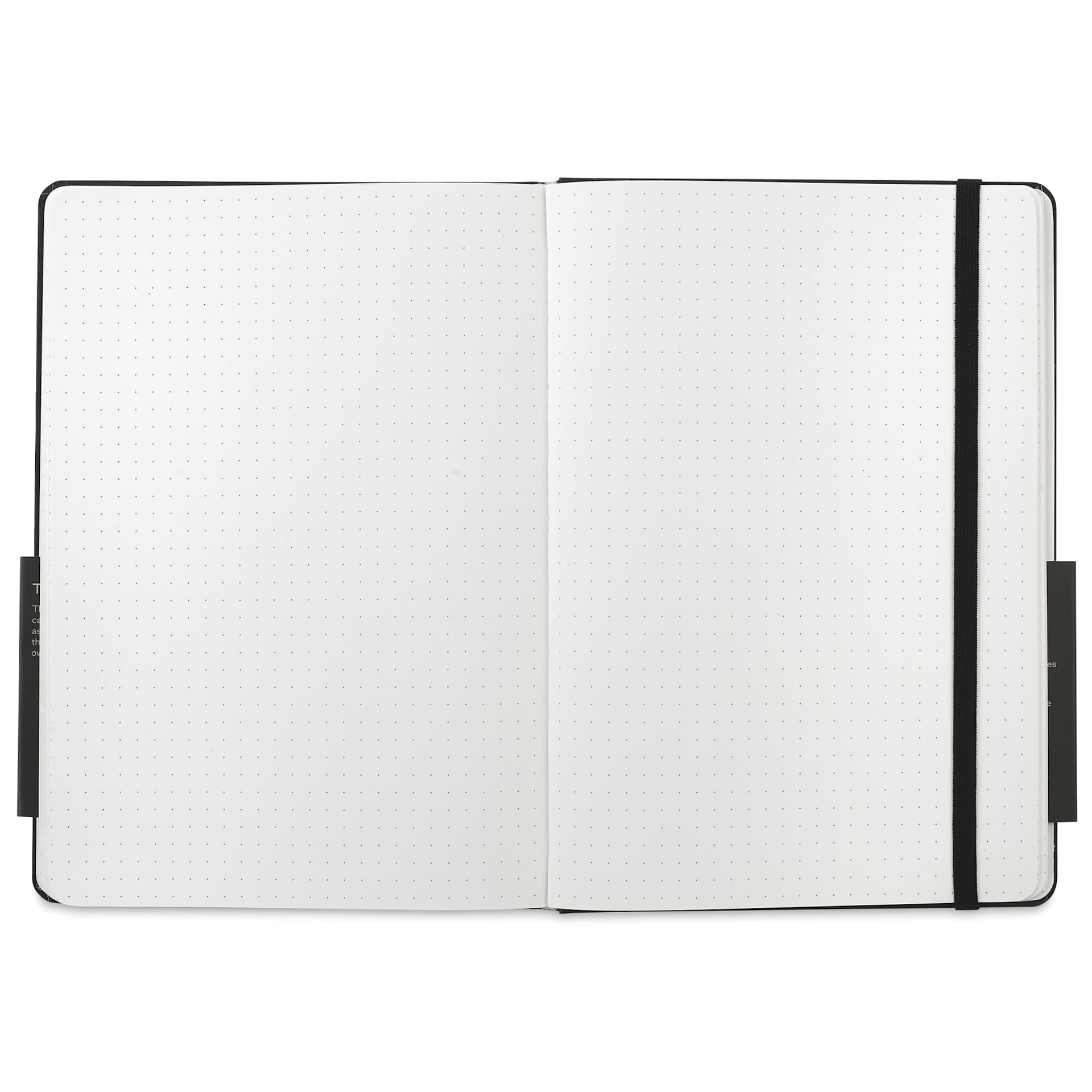 Karst Stone Paper Notebook - Black, A5, Dot Grid, open
