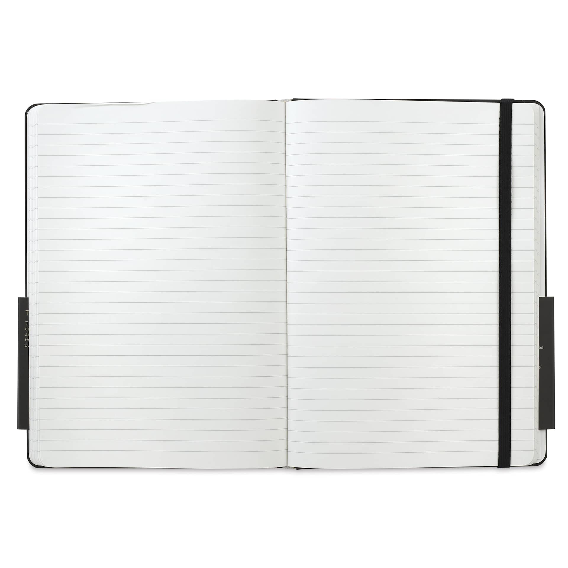 Karst Stone Paper Notebook - Black, A5, Lined, open