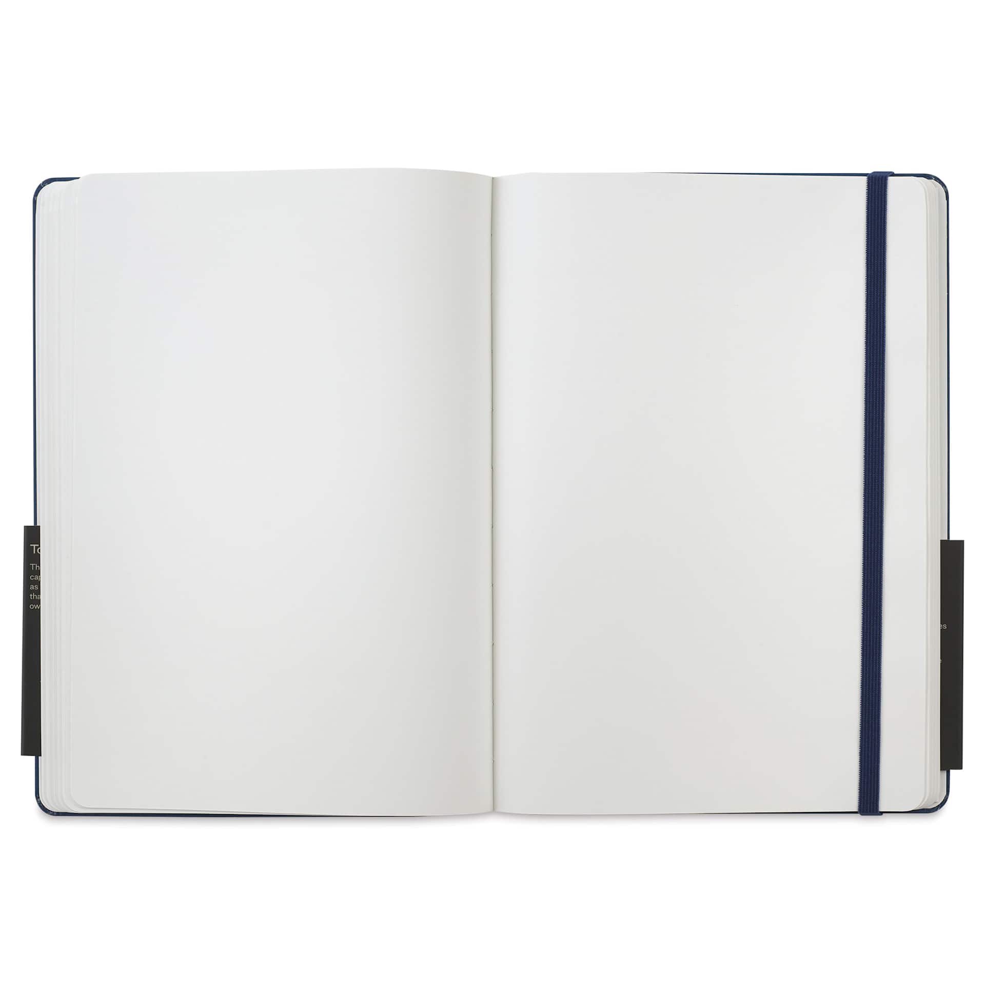 Karst Stone Paper Notebook - Navy, A5, Blank, open