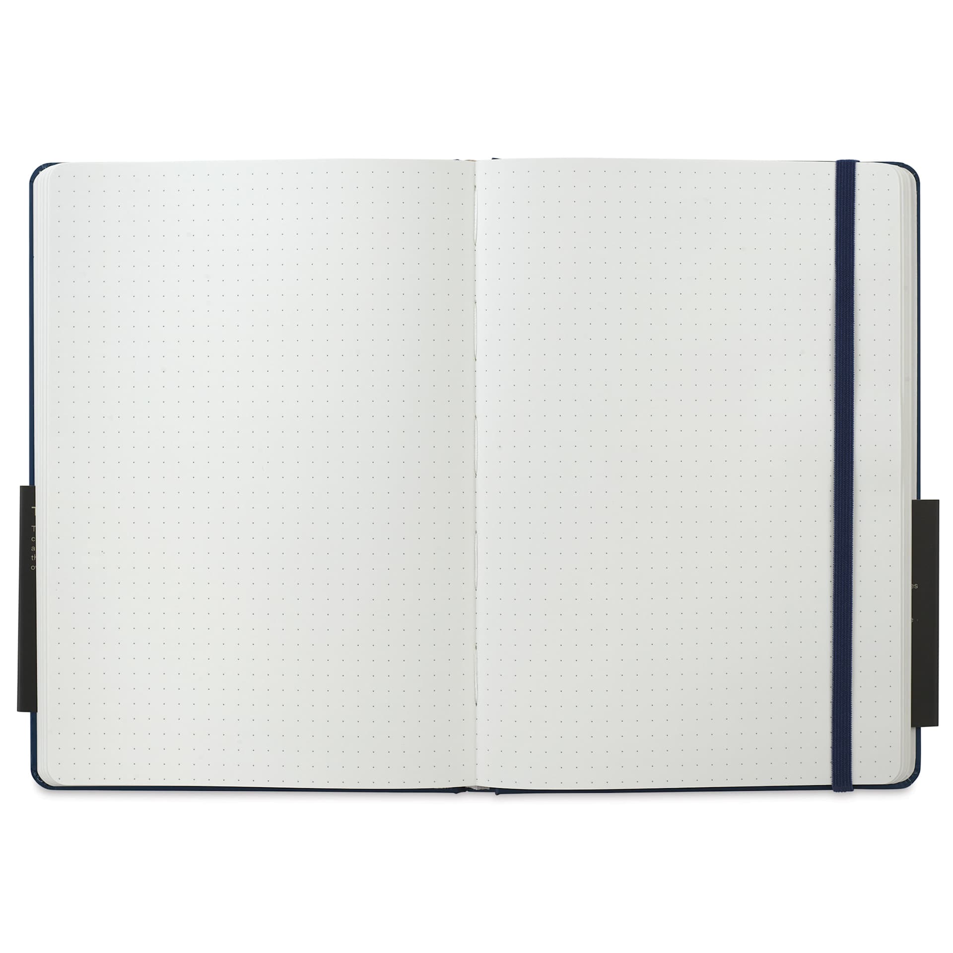 Karst Stone Paper Notebook - Navy, A5, Dot Grid, open