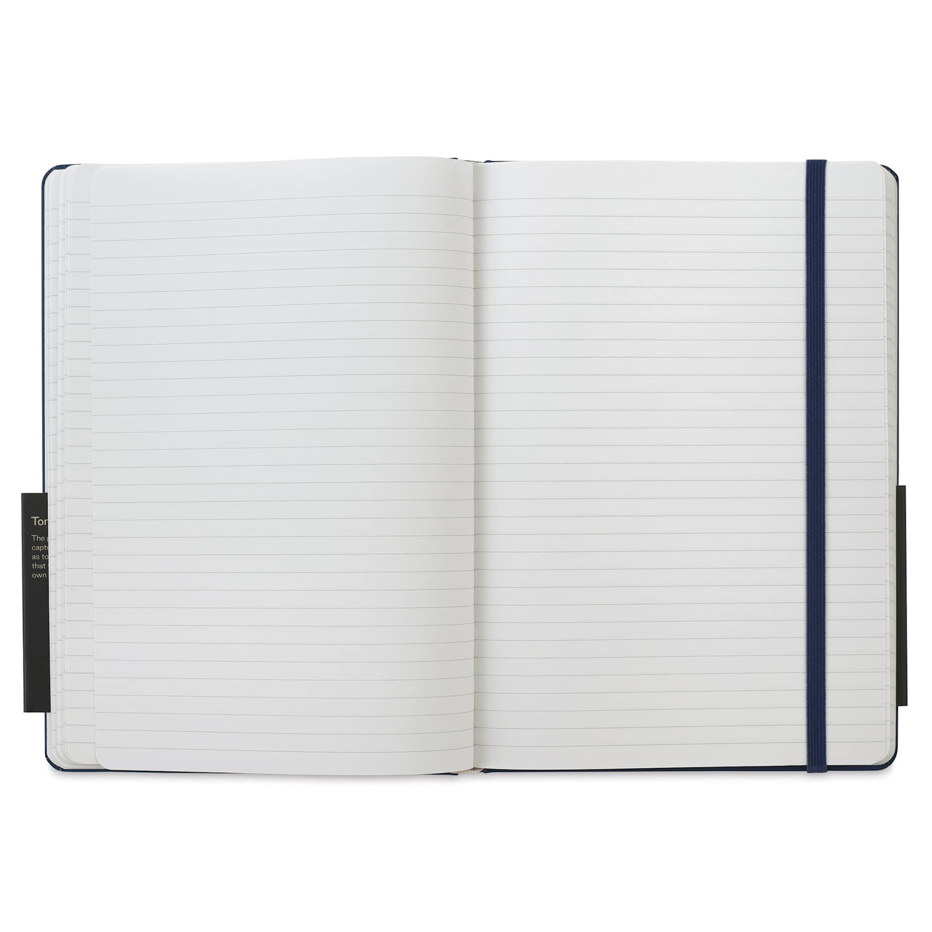 Karst Stone Paper Notebook - Navy, A5, Lined, open