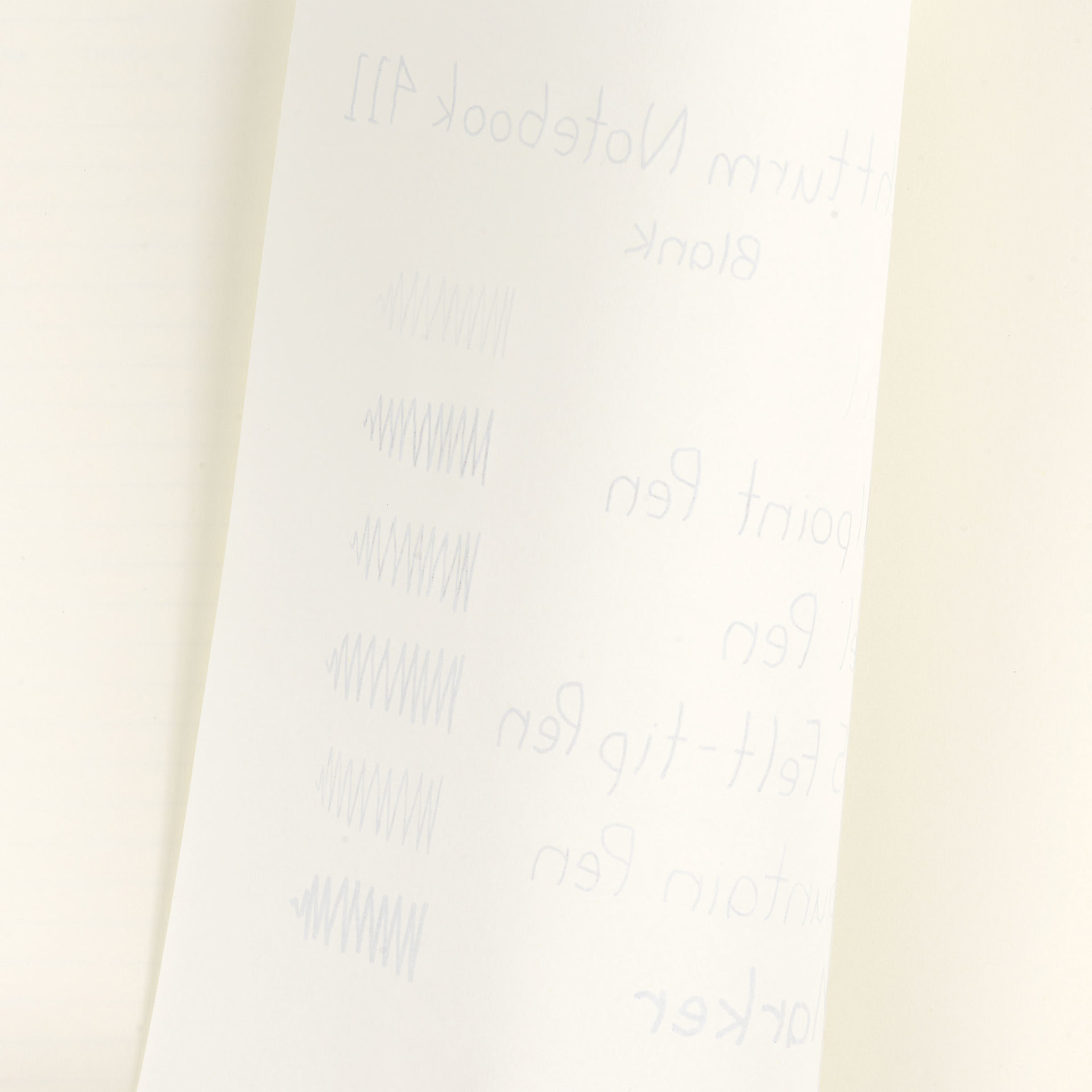Leuchtturm1917 411 Notebooks, bleed of pen marks on blank paper