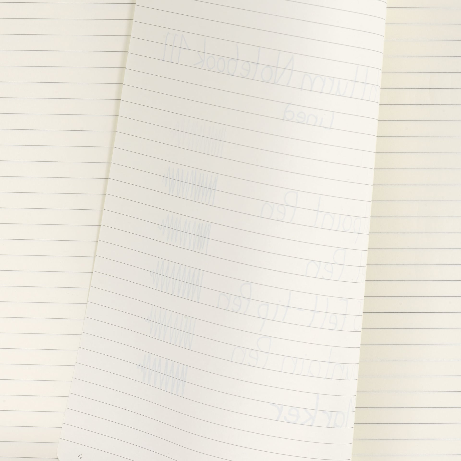 Leuchtturm1917 411 Notebooks, bleed of pen marks on lined paper