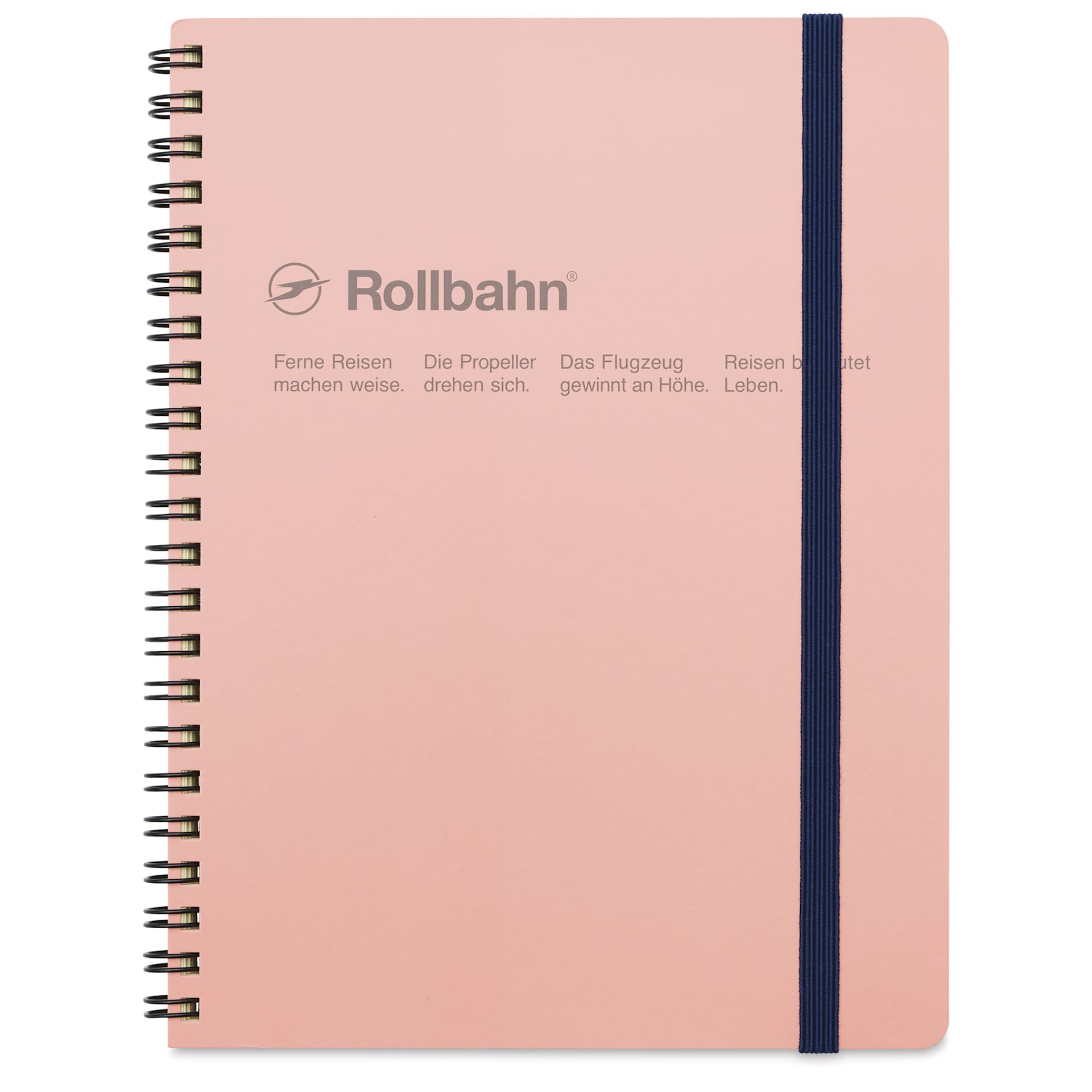 Delfonics Rollbahn Classic Spiral Notebook - Blush Pink, A5, front cover