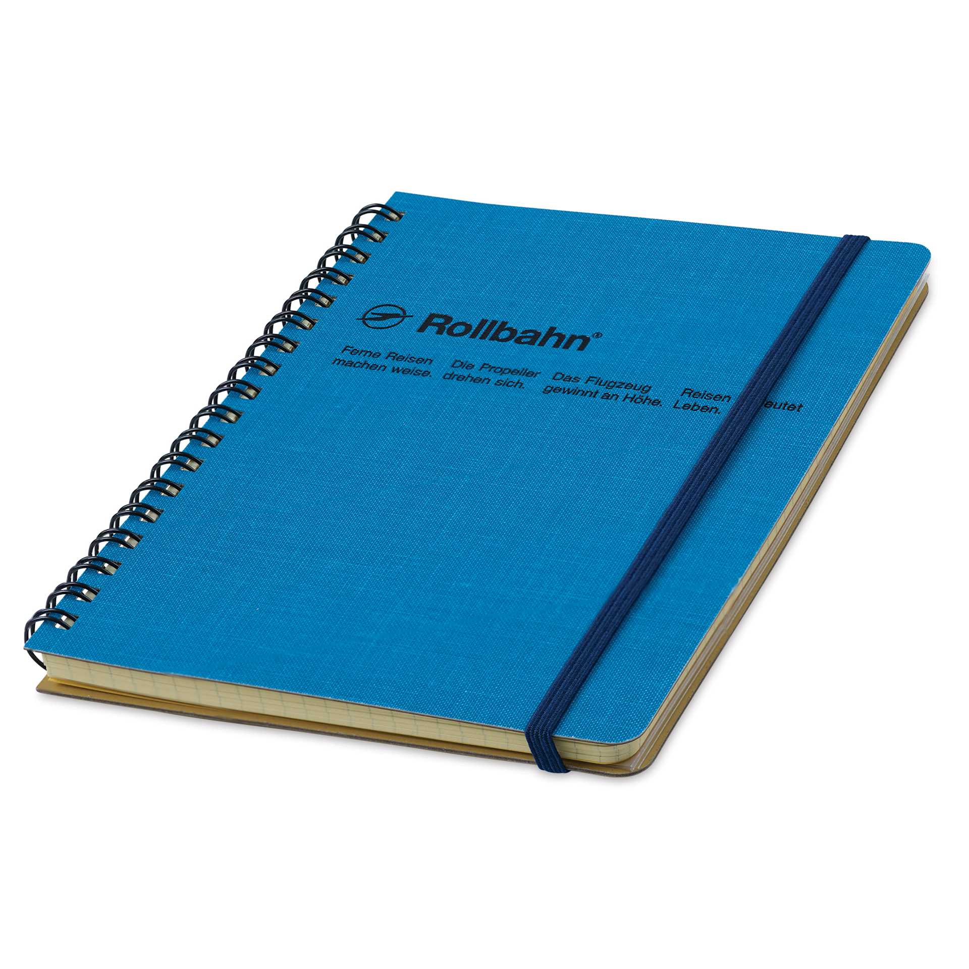 Delfonics Rollbahn Cap-Martin Notebook - 5-1/2" x 7", Blue, closed