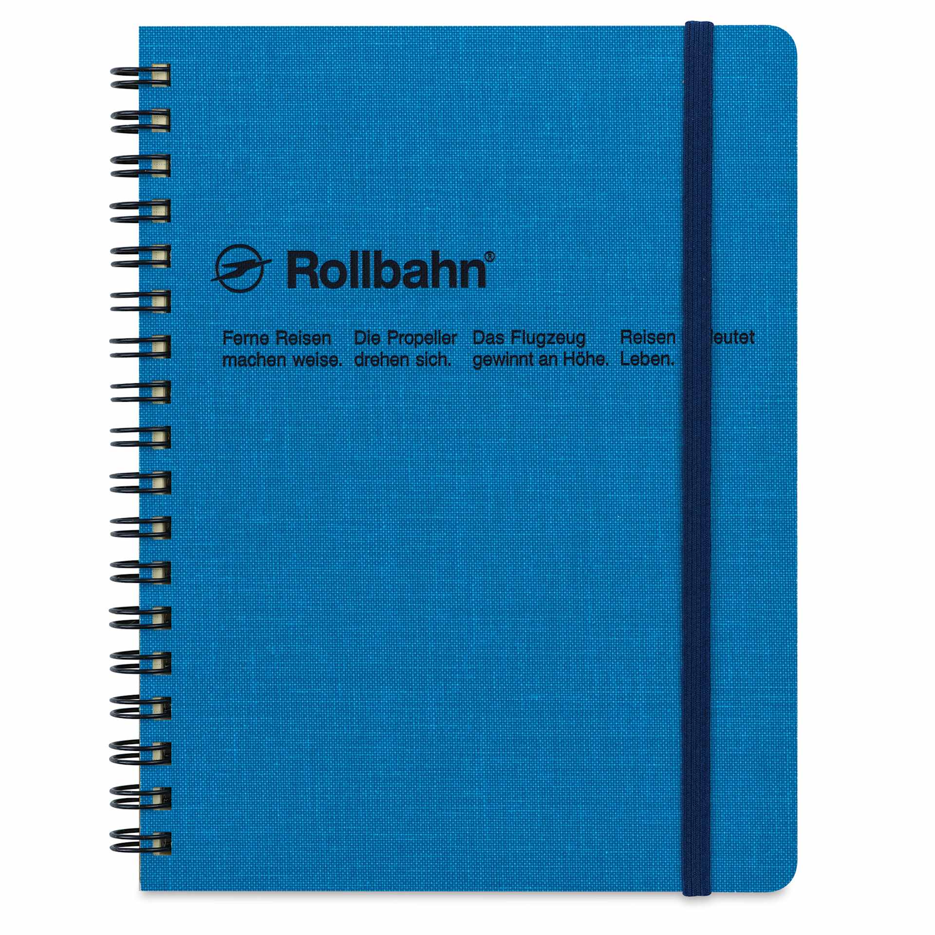 Delfonics Rollbahn Cap-Martin Notebook - 5-1/2" x 7", Blue, front cover
