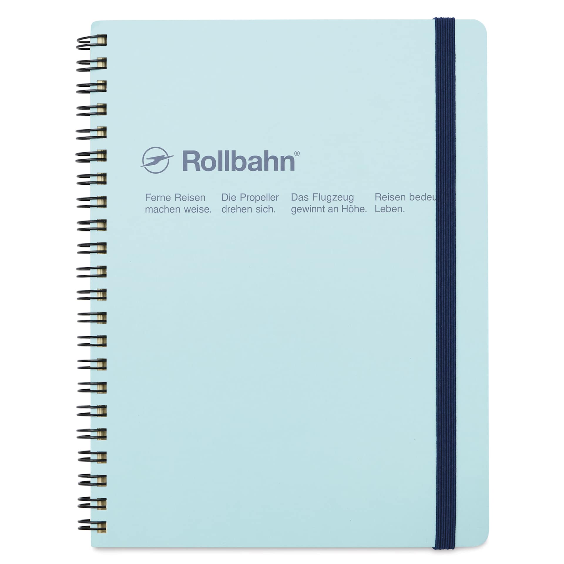 Delfonics Rollbahn Classic Spiral Notebook - Sky Blue, A5, front cover