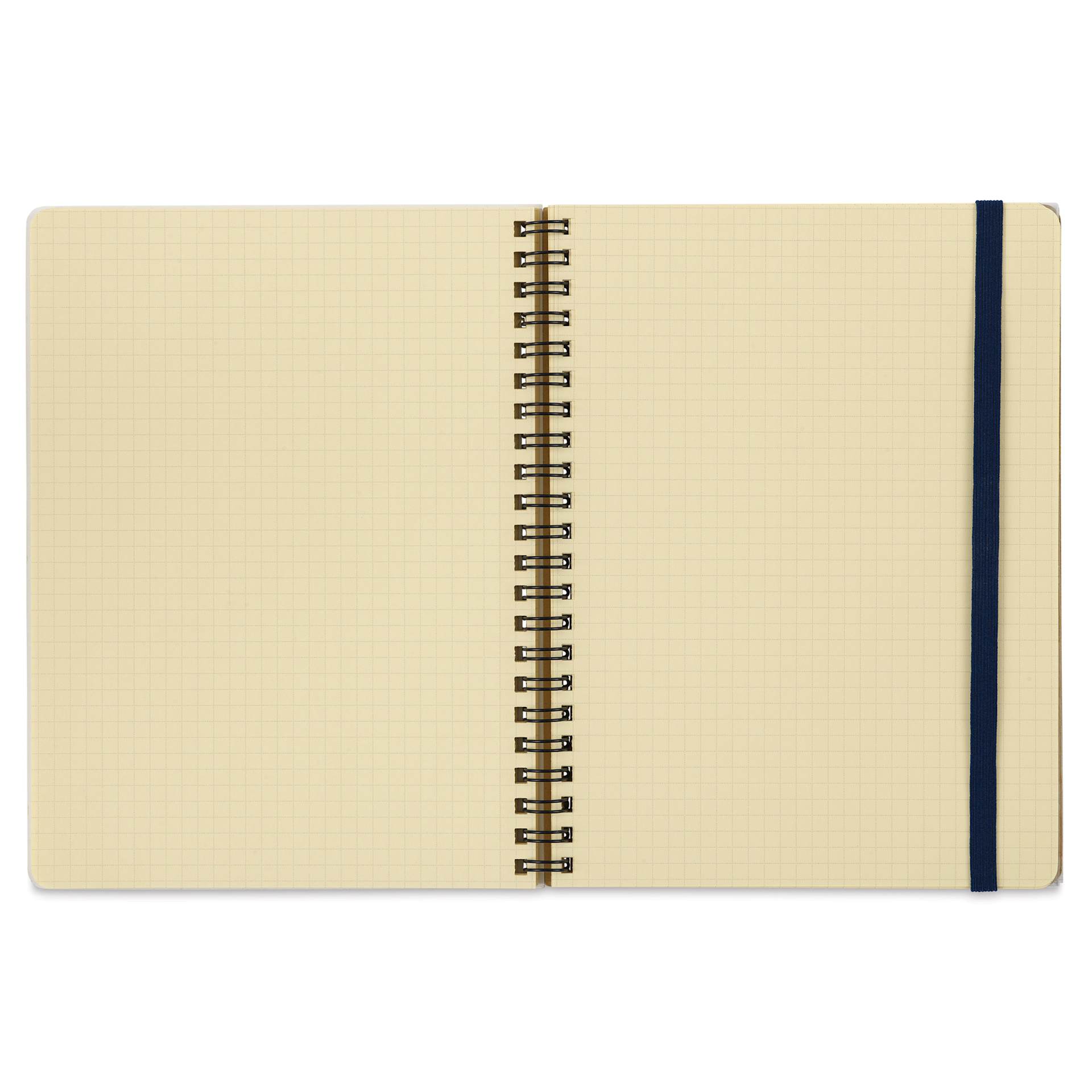 Delfonics Rollbahn Classic Spiral Notebook - Dark Blue, A5, open