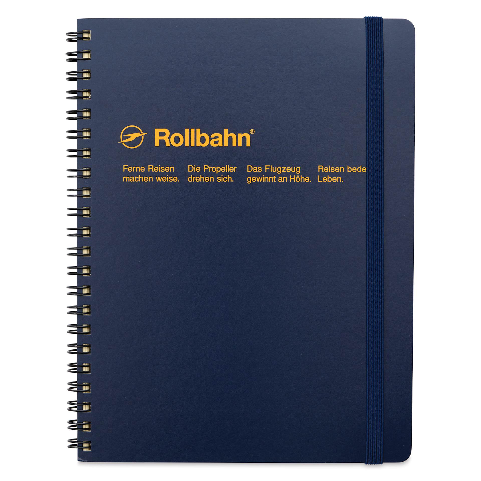 Delfonics Rollbahn Classic Spiral Notebook - Dark Blue, A5, front