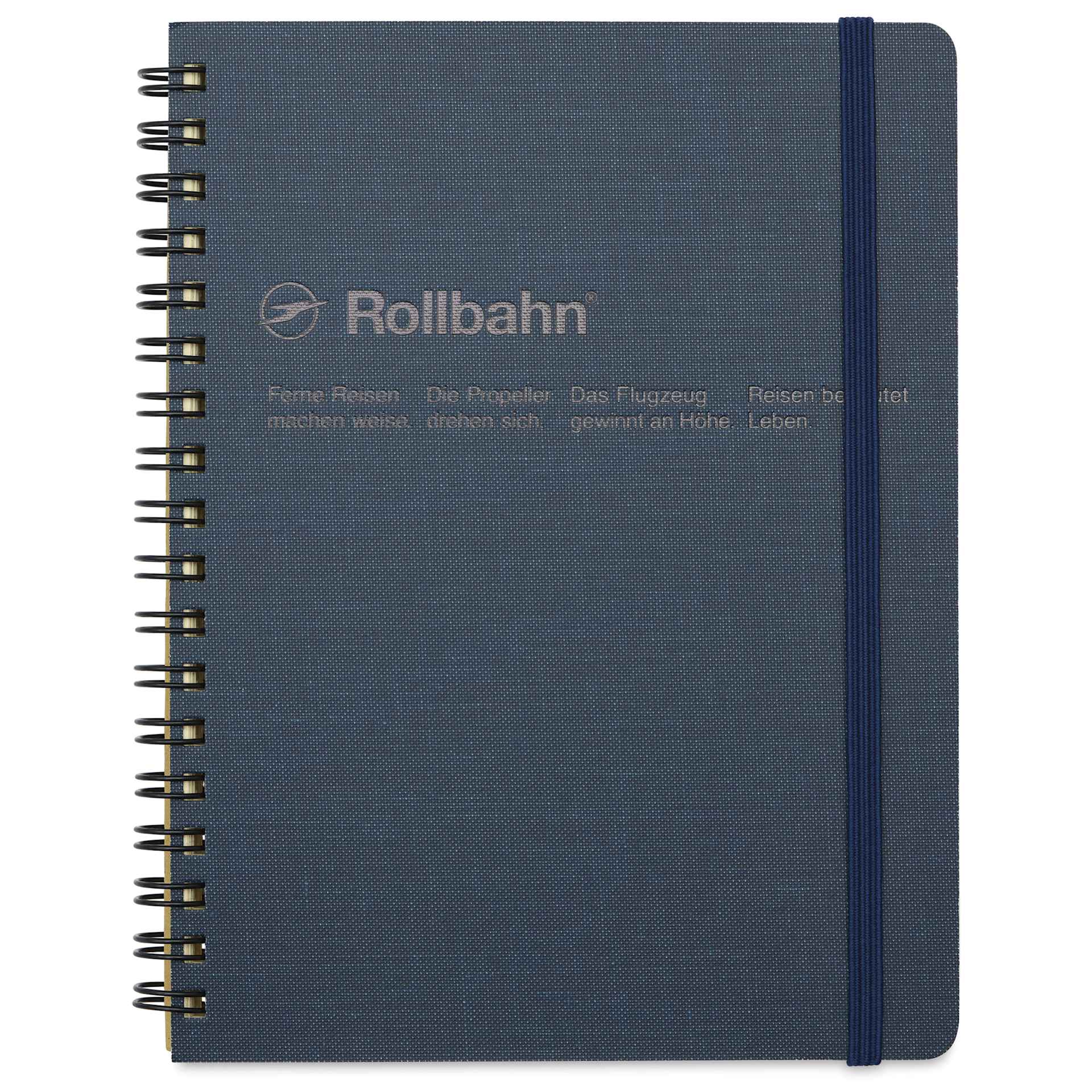 Delfonics Rollbahn Cap-Martin Notebook - 5-1/2" x 7", Dark Blue, front cover