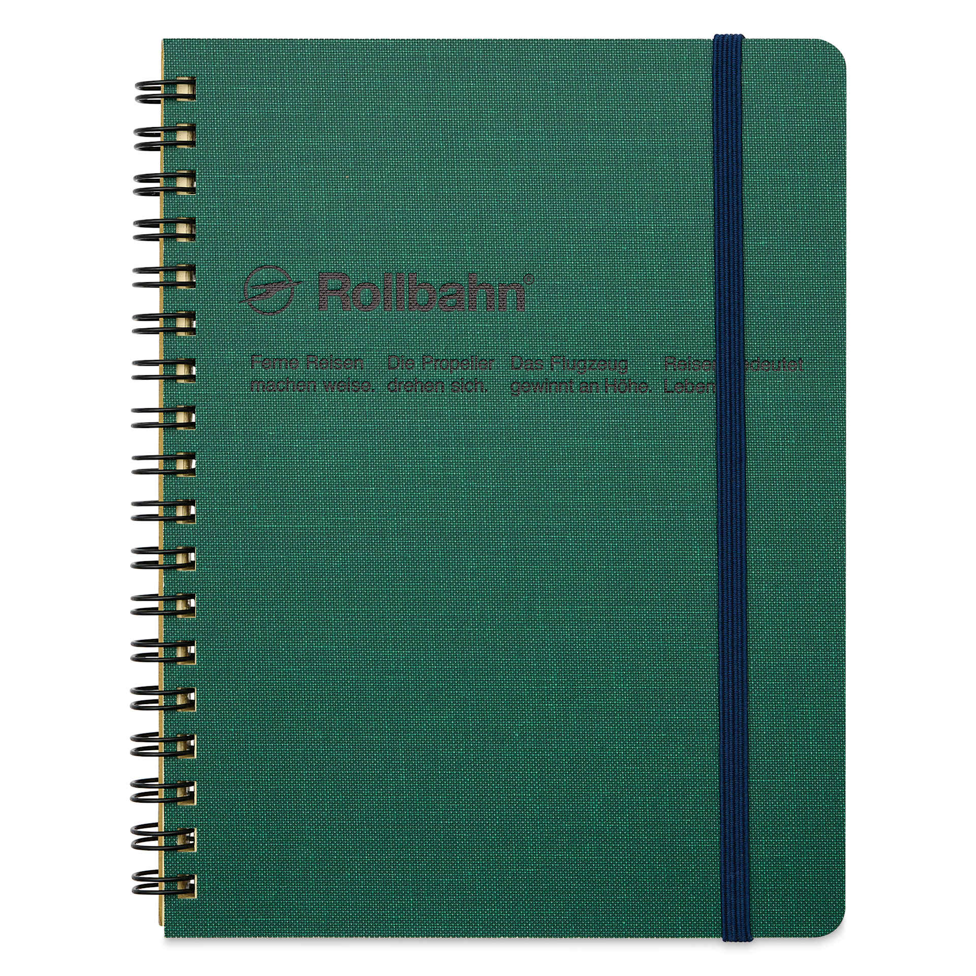 Delfonics Rollbahn Cap-Martin Notebook - 5-1/2" x 7", Green, front cover