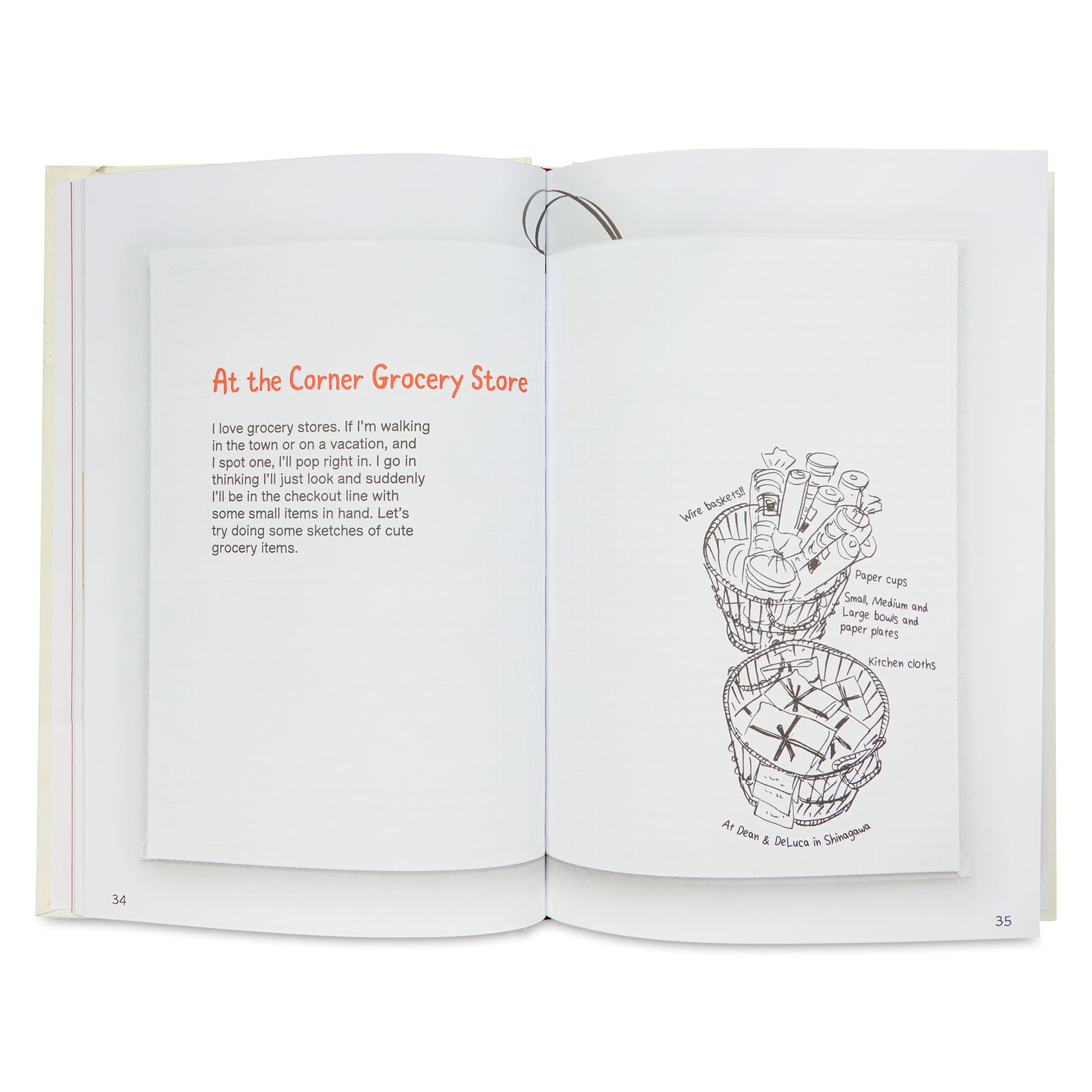 Sketch Your World, page titled "At the Corner Grocery Store"