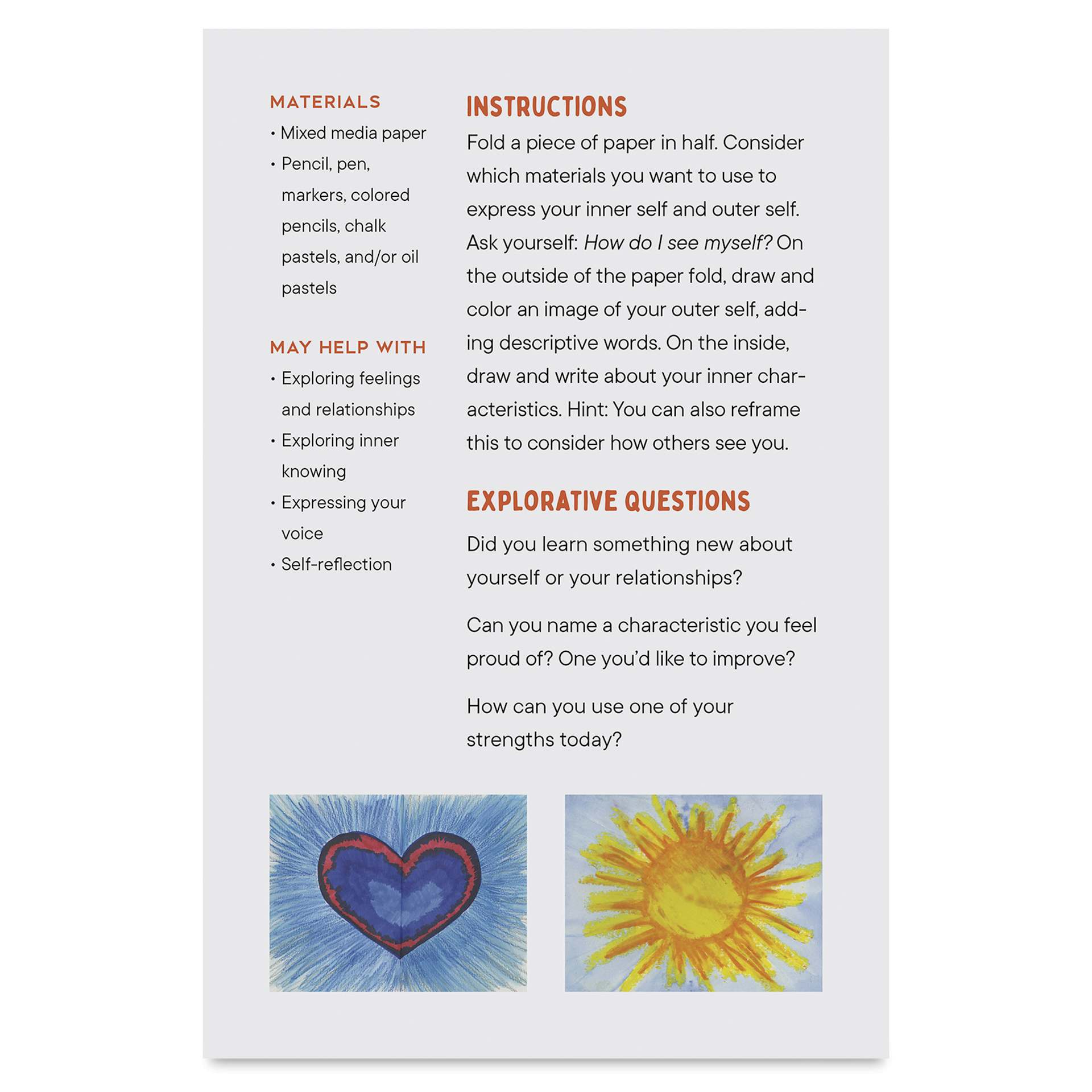 Guided Art Therapy Card Deck, back of packaging