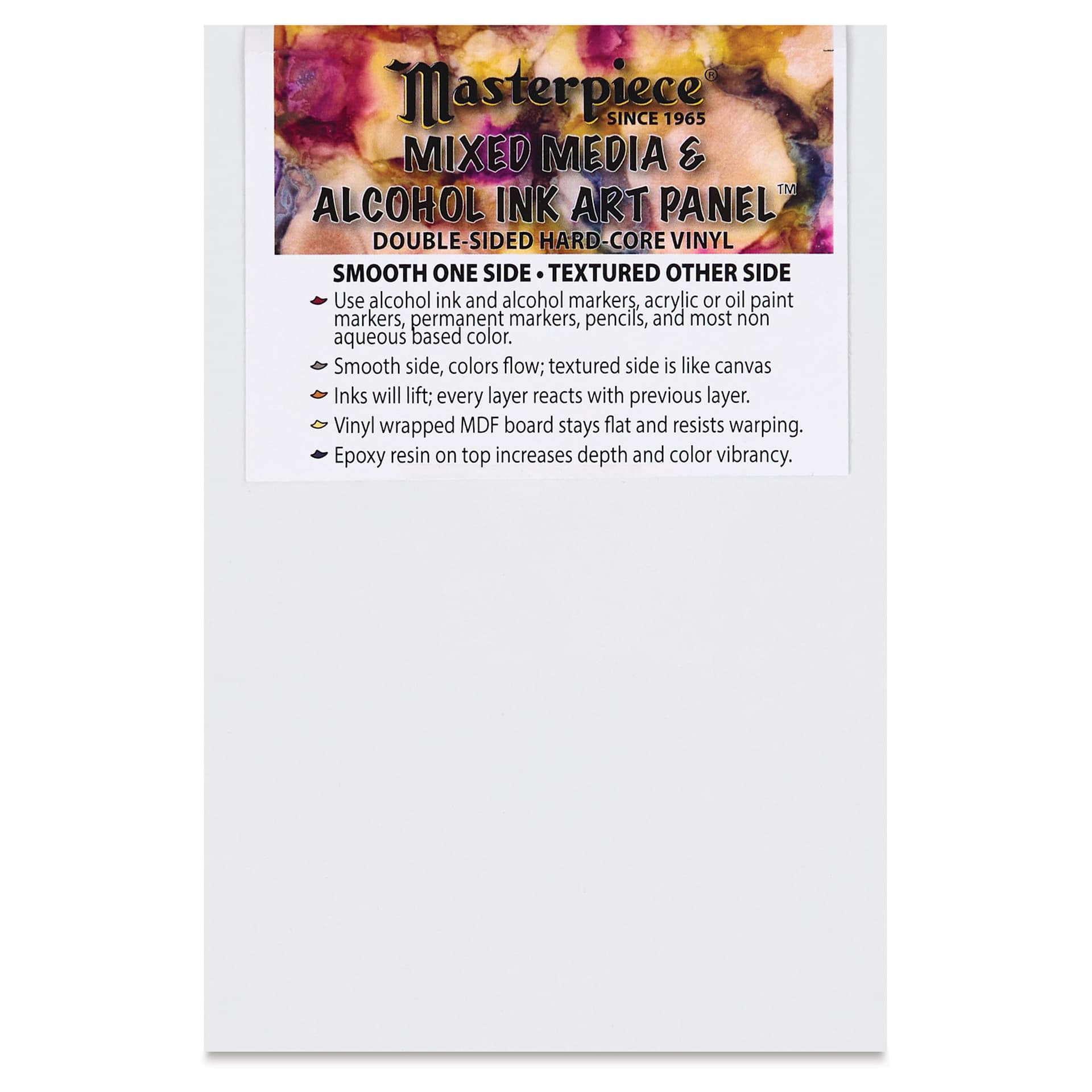 Masterpiece Mixed Media and Alcohol Ink Art Panel - 4" x 6"