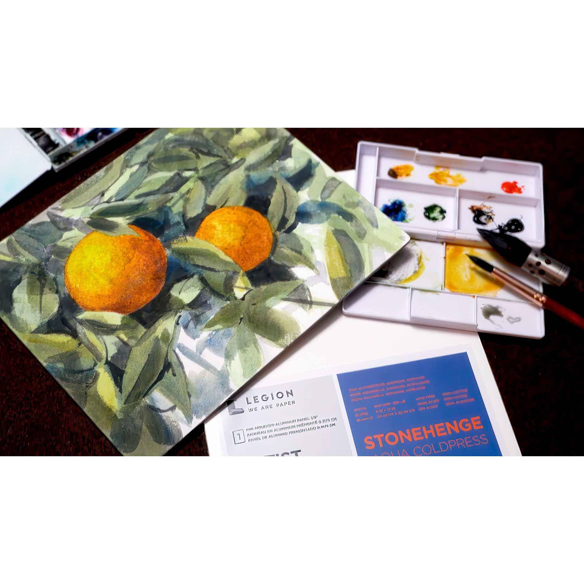 Legion Stonehenge Aqua Aluminum White Panel, orange painting