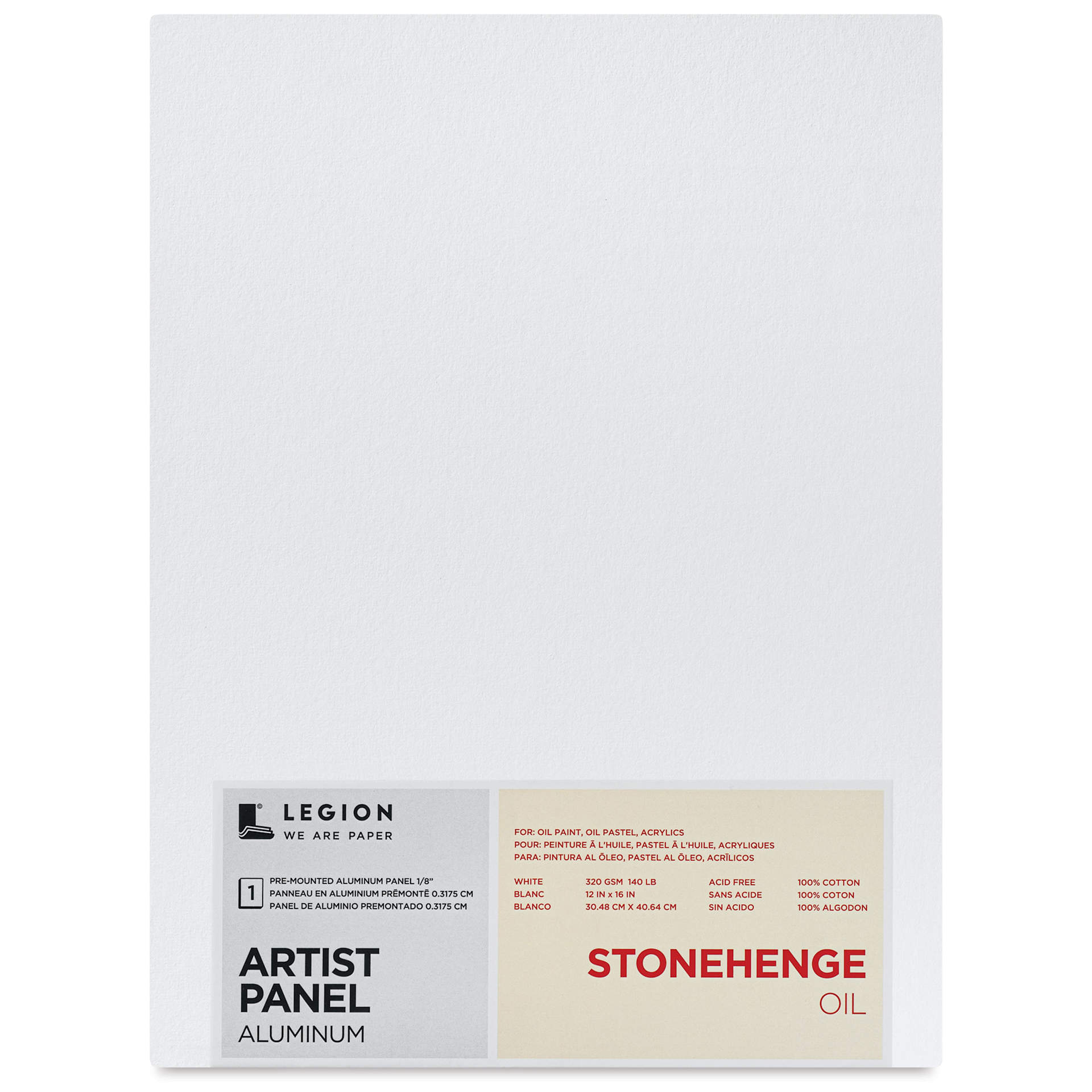 Legion Stonehenge Oil Aluminum Artist Panel - 12" x 16", front of packaging