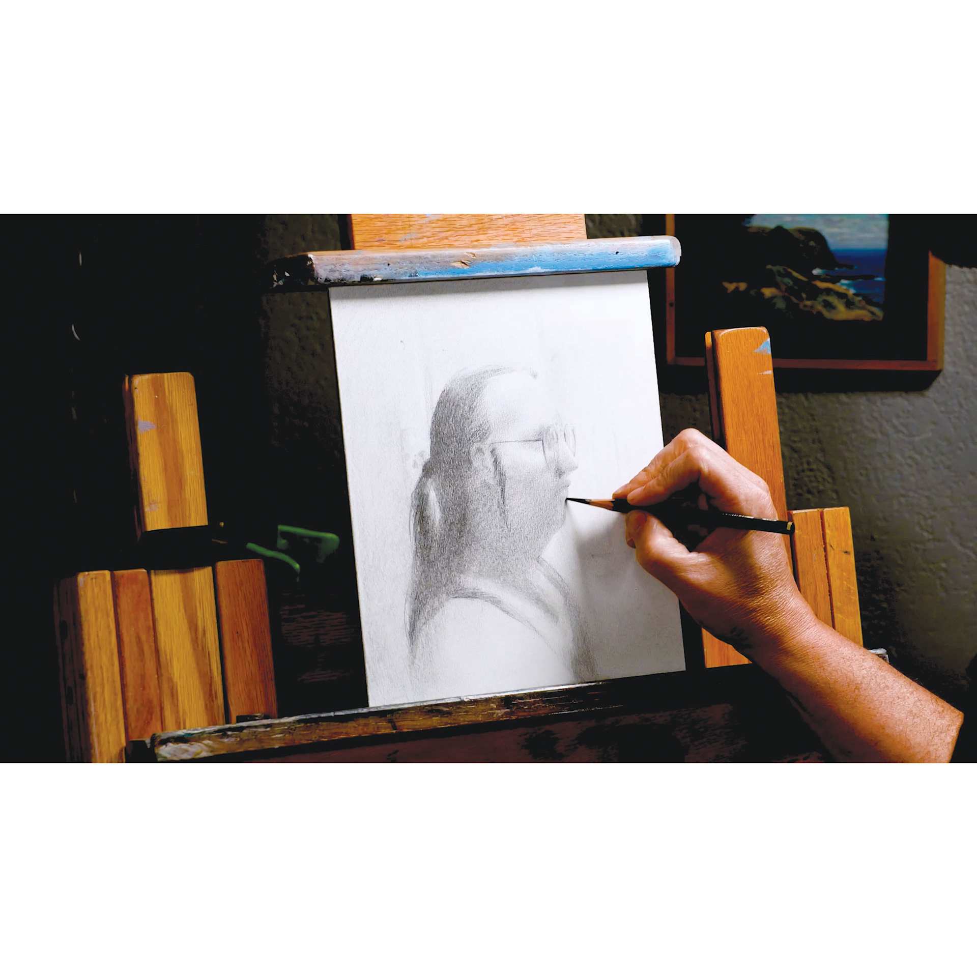 Legion Stonehenge White Drawing Aluminum Artist Panels, in a studio