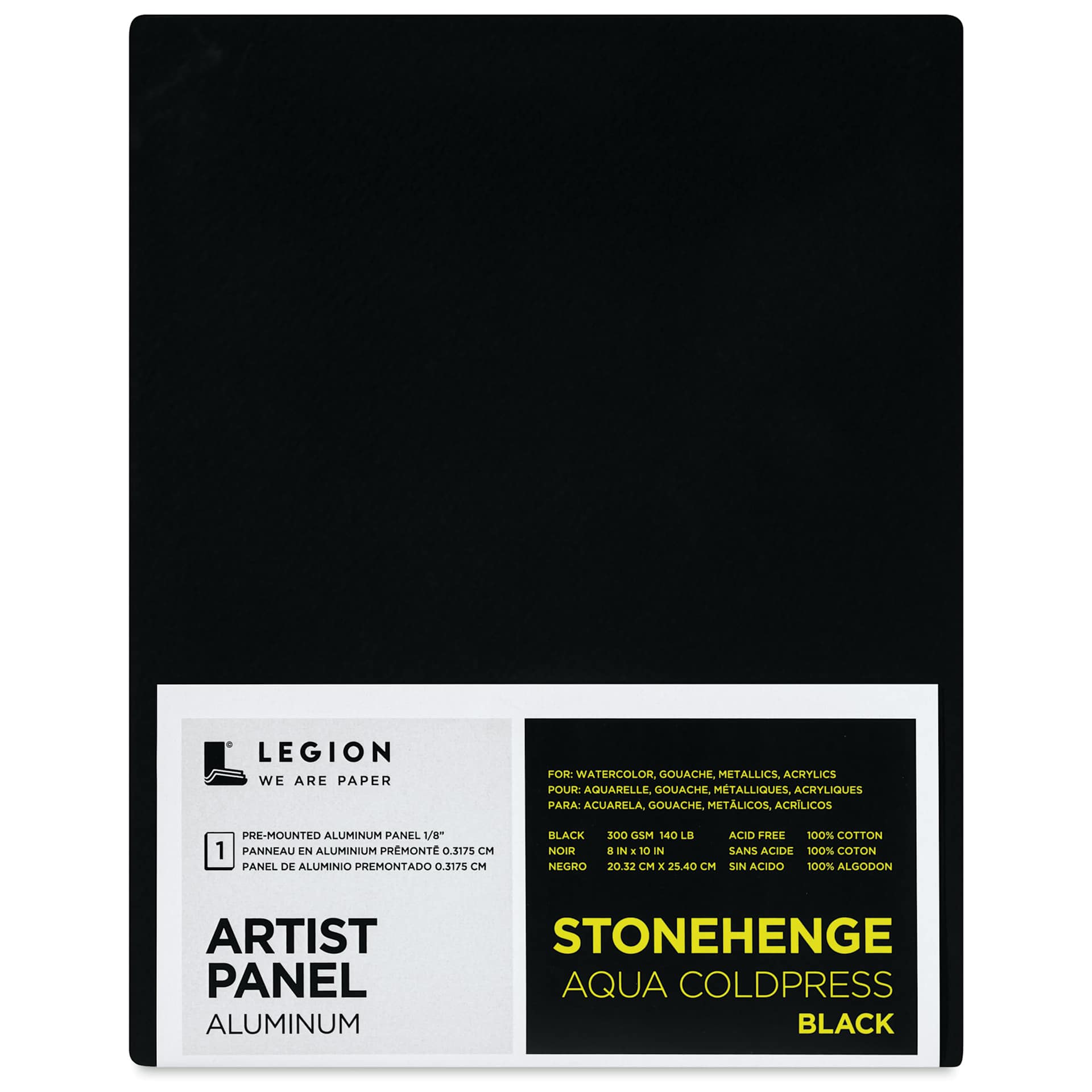 Legion Stonehenge Aqua Aluminum Black Panel - 5" x 7"