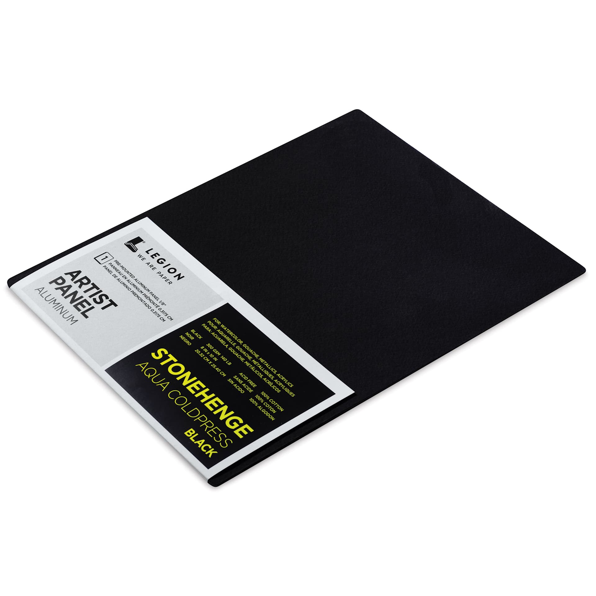 Legion Stonehenge Aqua Aluminum Black Panel - 8" x 10" side view
