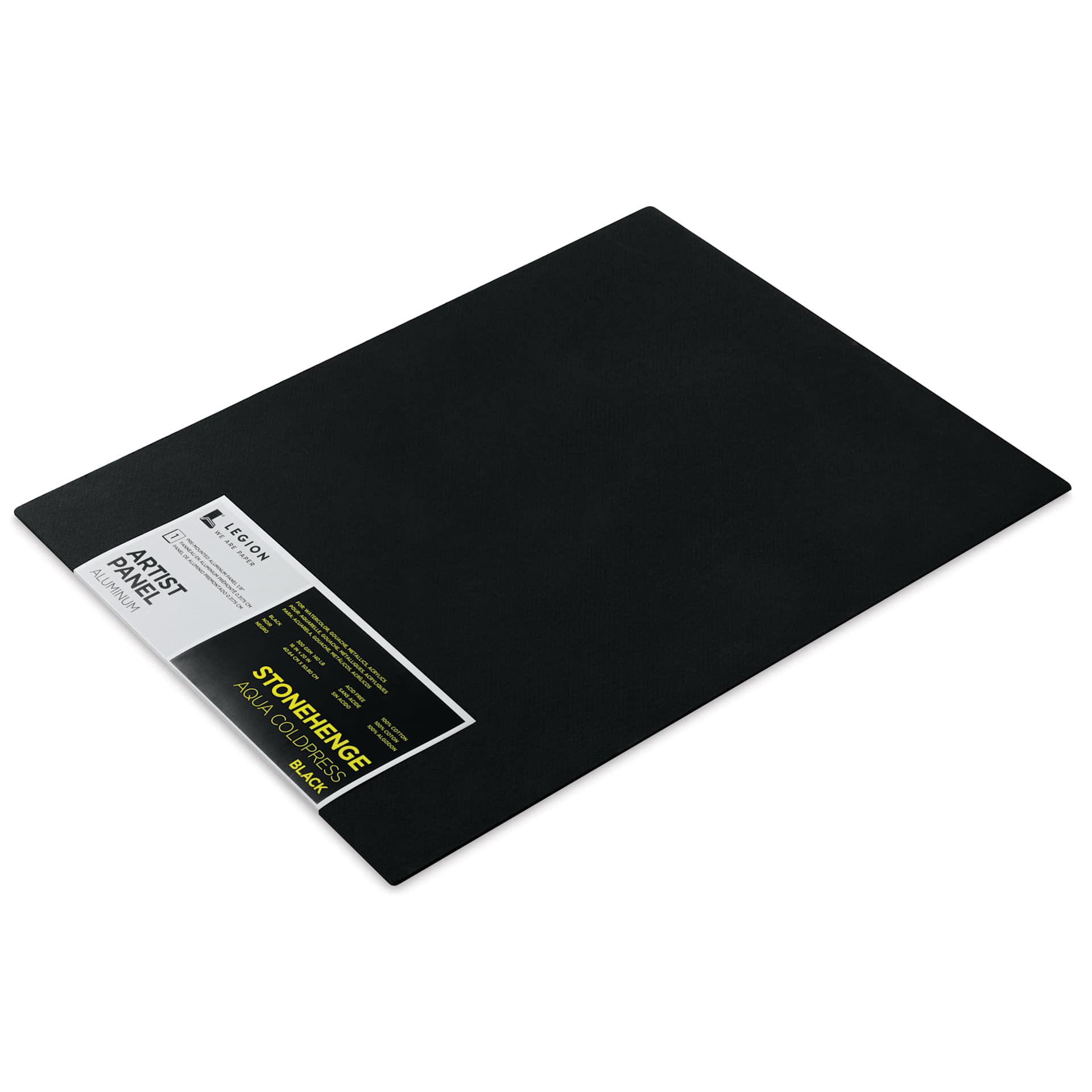 Legion Stonehenge Aqua Aluminum Black Panel - 16" x 20" side view
