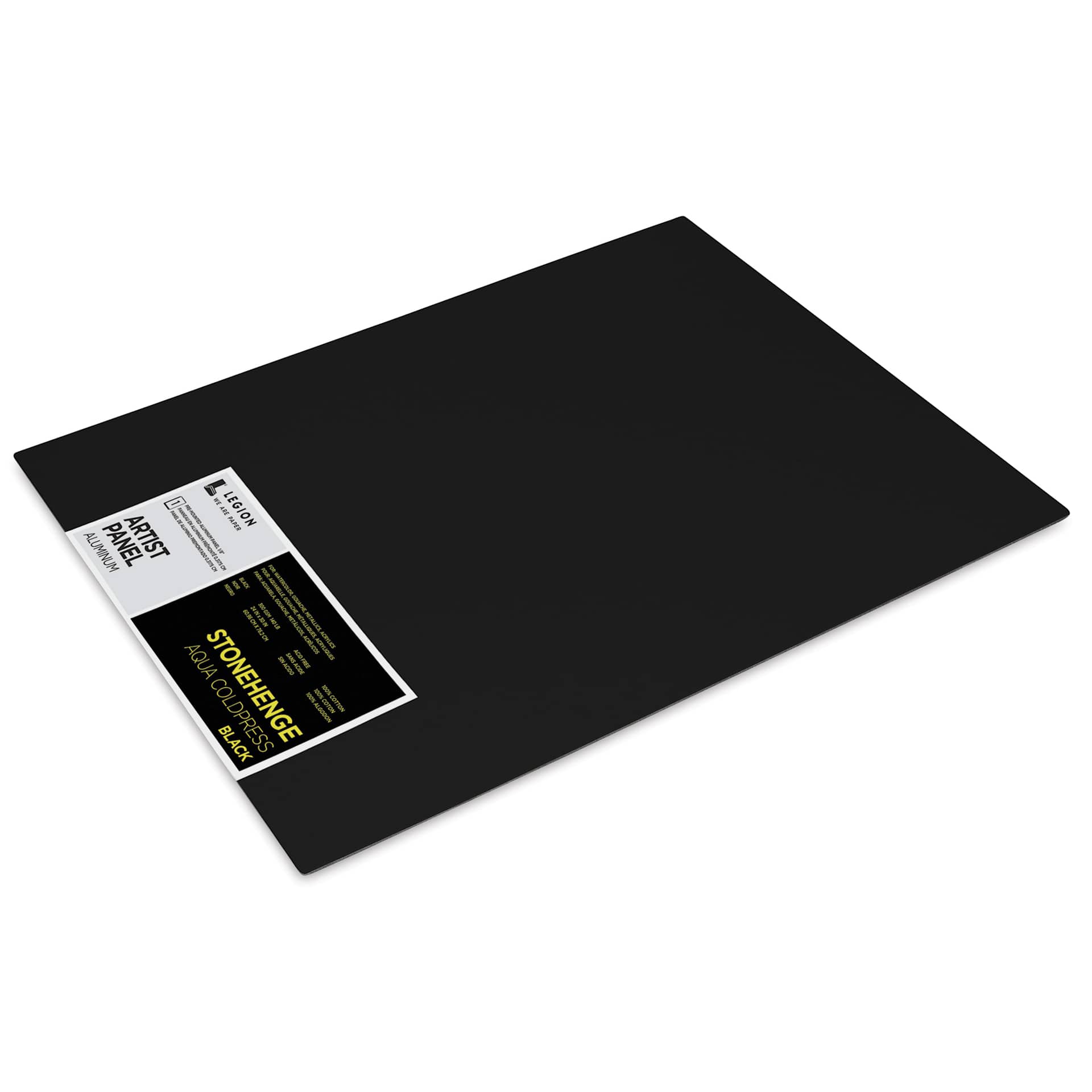 Legion Stonehenge Aqua Aluminum Black Panel - 24" x 30", laid flat