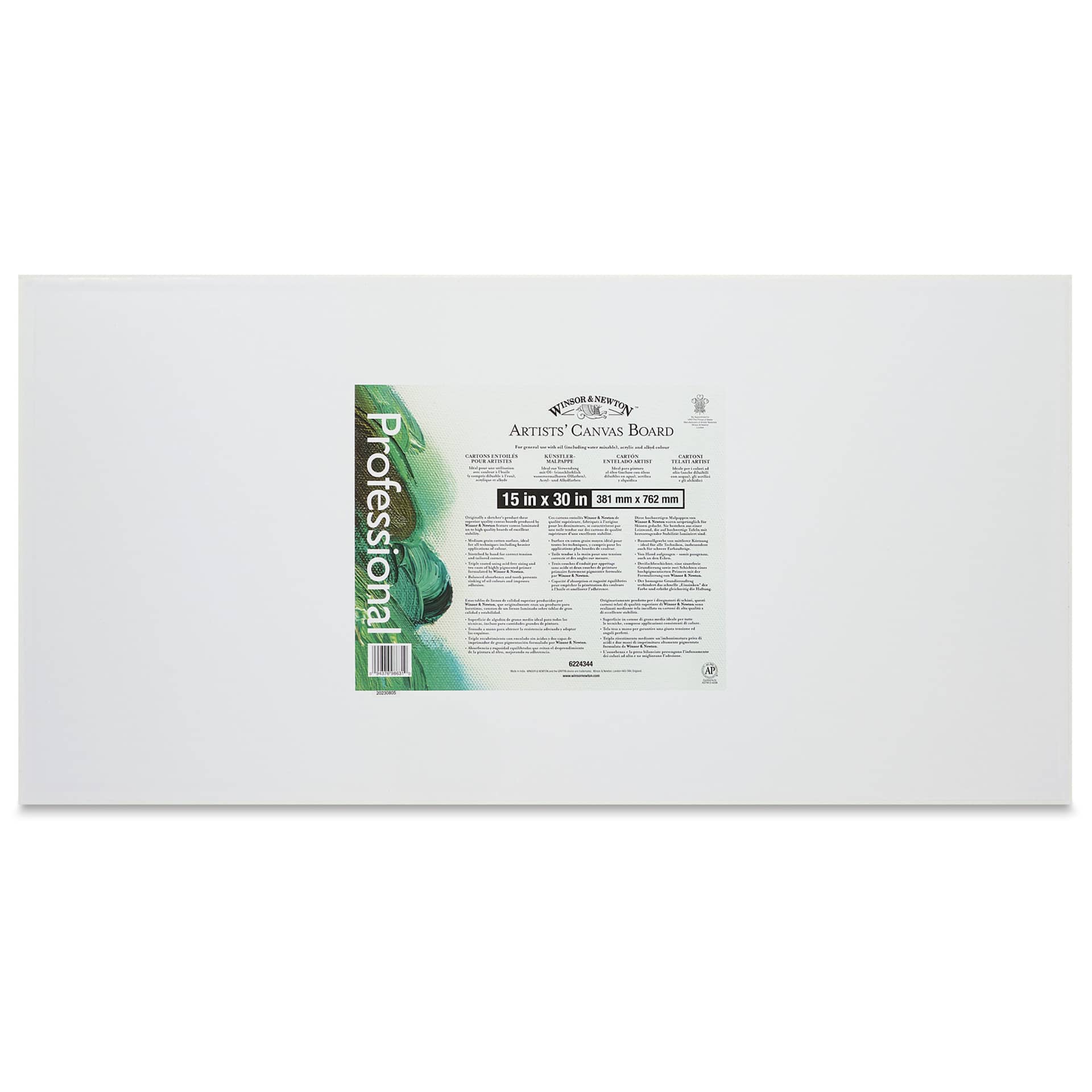 Winsor & Newton Professional Artists’ Canvas Board - 15" x 30" back