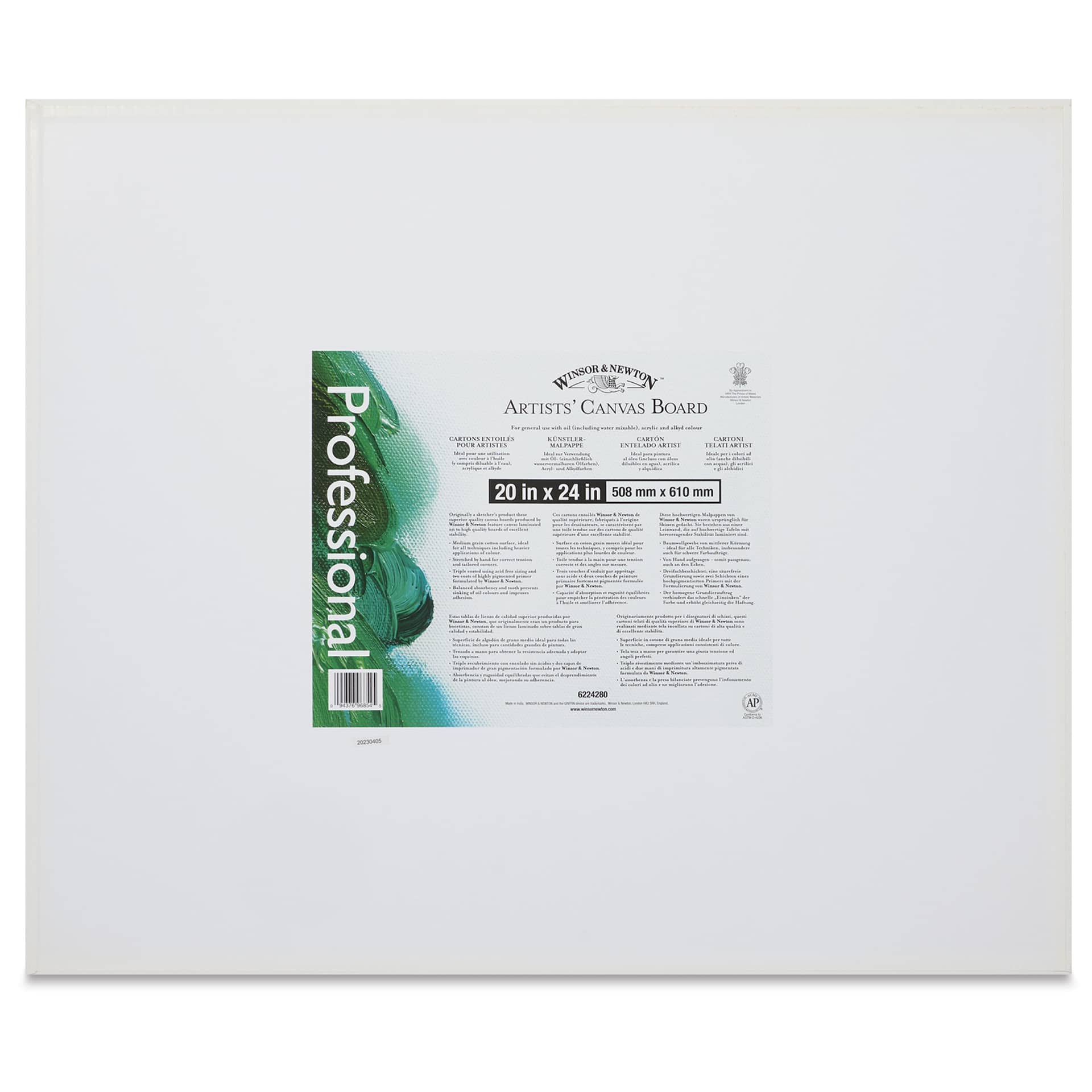 Winsor & Newton Professional Artists’ Canvas Board - 20" x 24" back
