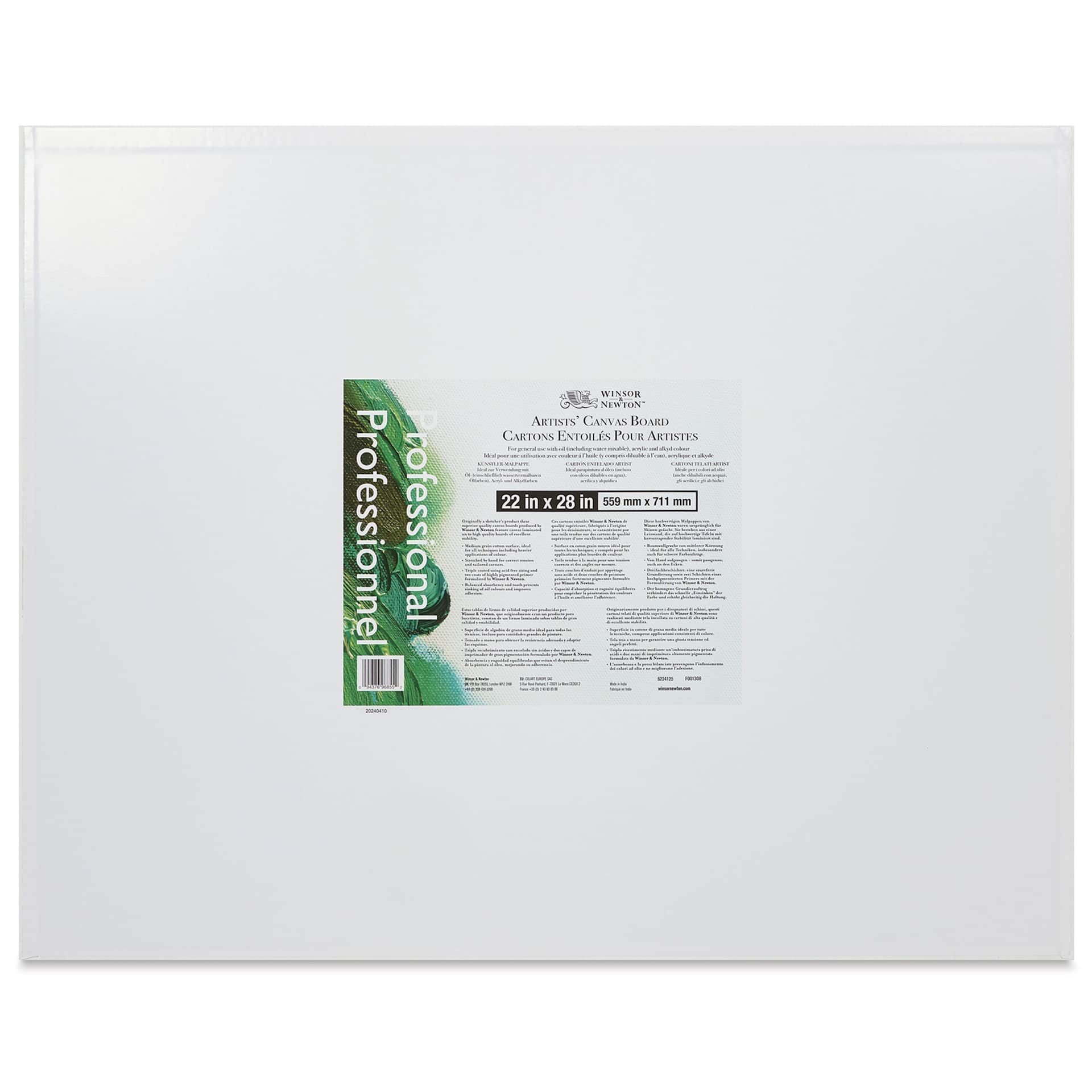 Winsor & Newton Professional Artists’ Canvas Board - 22" x 28" back