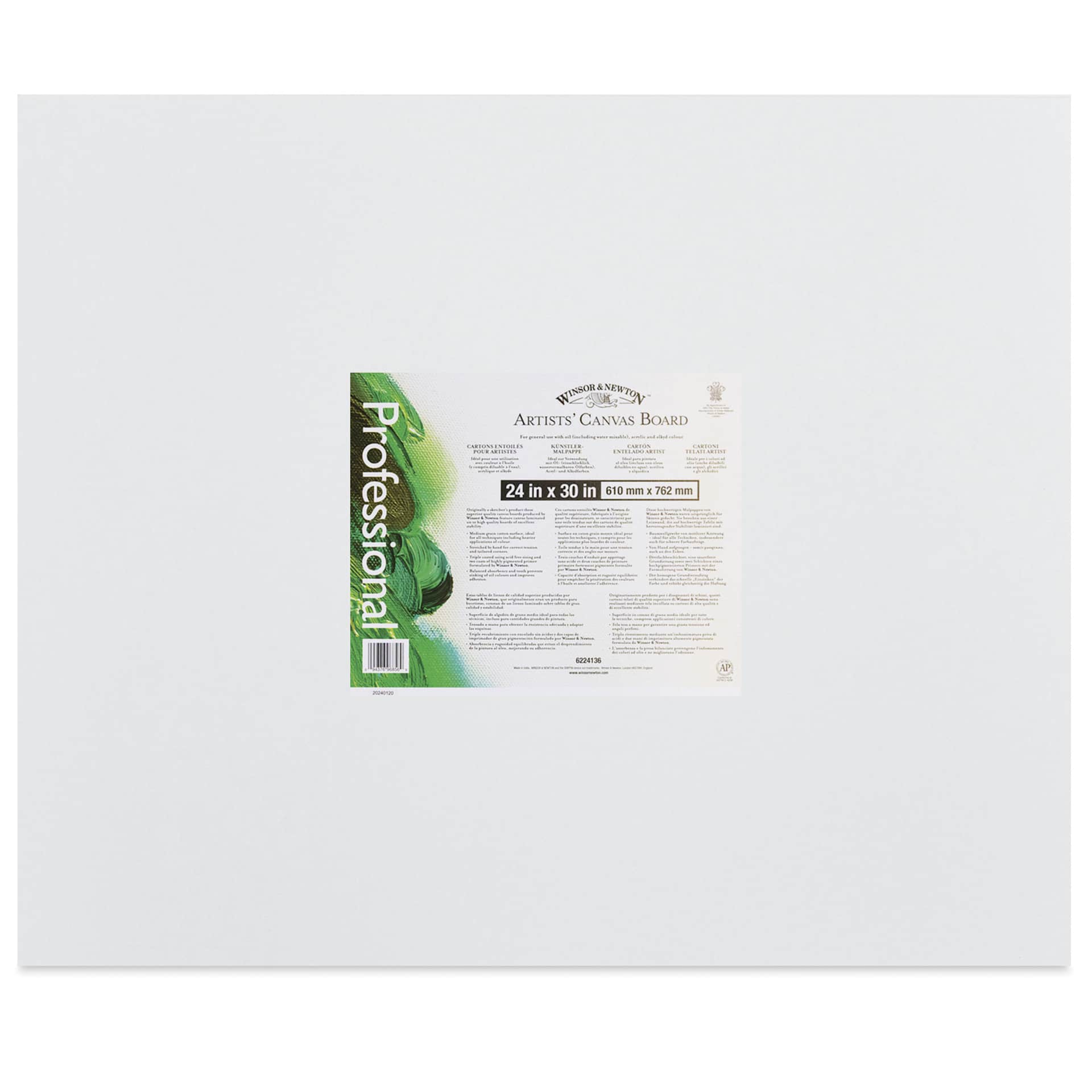 Winsor & Newton Professional Artists’ Canvas Board - 24" x 30" back