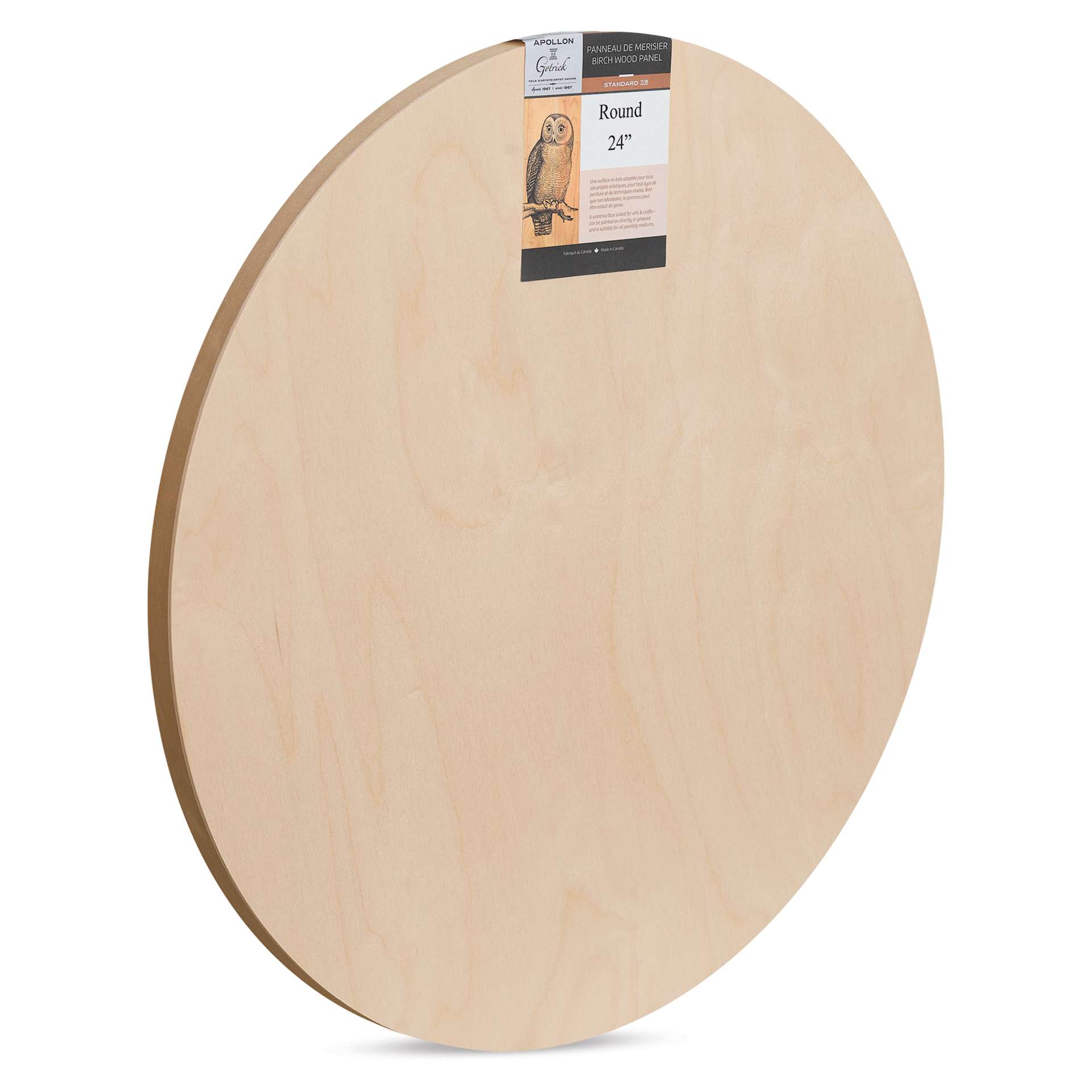 Apollon Gotrick Round Wood Panel - 24" Dia, 7/8" Profile