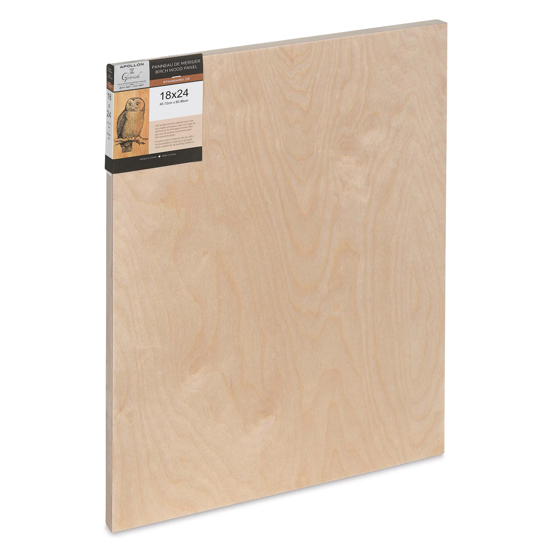 Apollon Gotrick Cradled Wood Panel - 18" x 24", 1" Profile