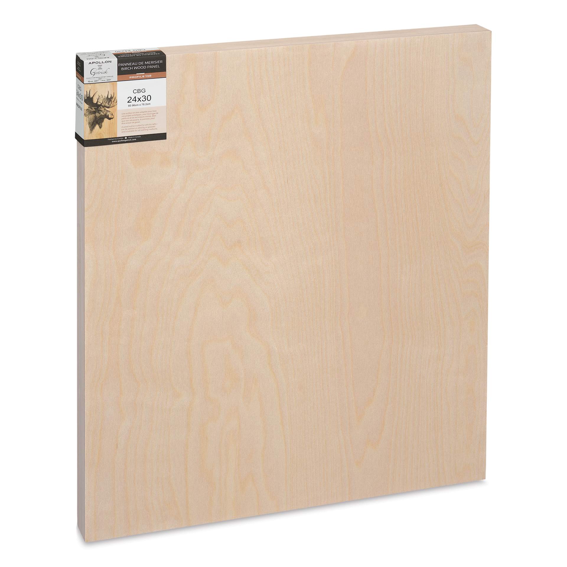 Apollon Gotrick Cradled Wood Panel - 24" x 30", 1-5/8" Profile