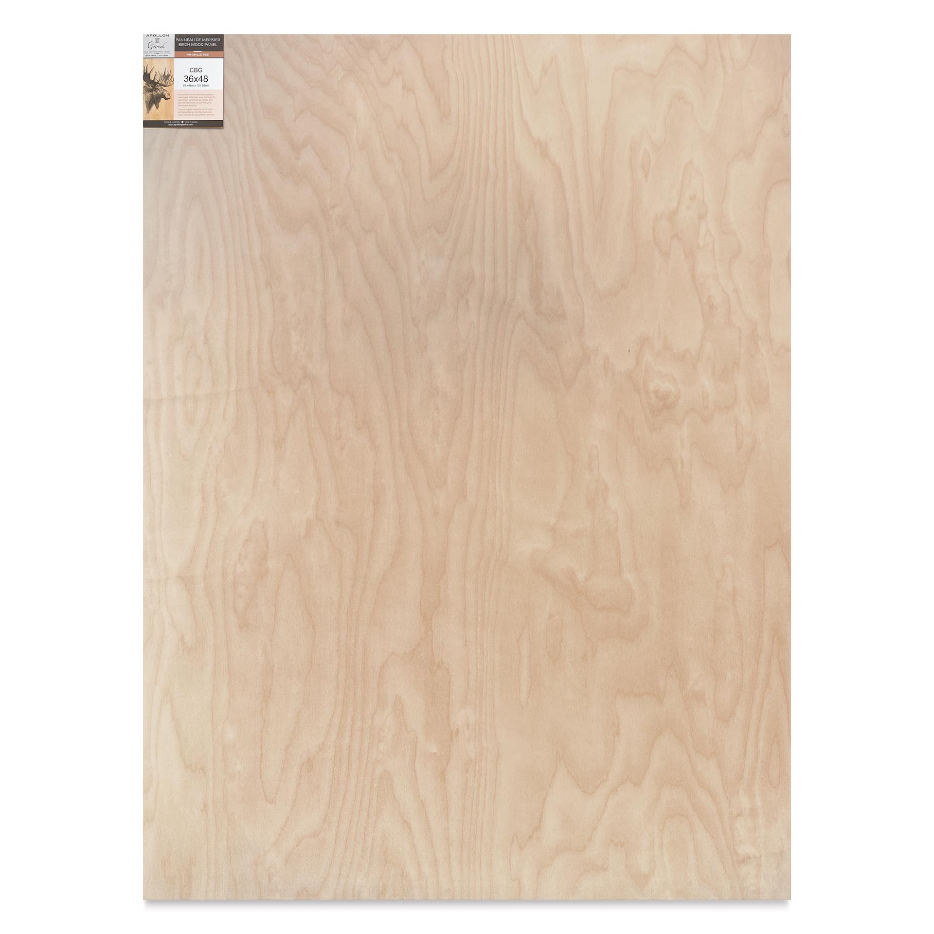 Apollon Gotrick Cradled Wood Panel - 36" x 48", 1-5/8" Profile front with label