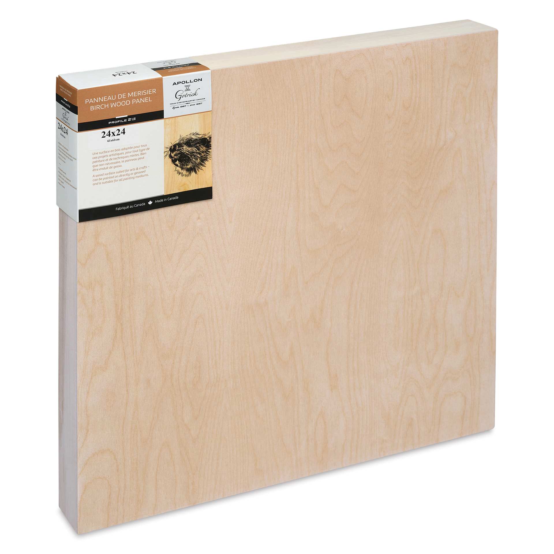 Apollon Gotrick Cradled Wood Panel - 24" x 24", 2-5/8" Profile