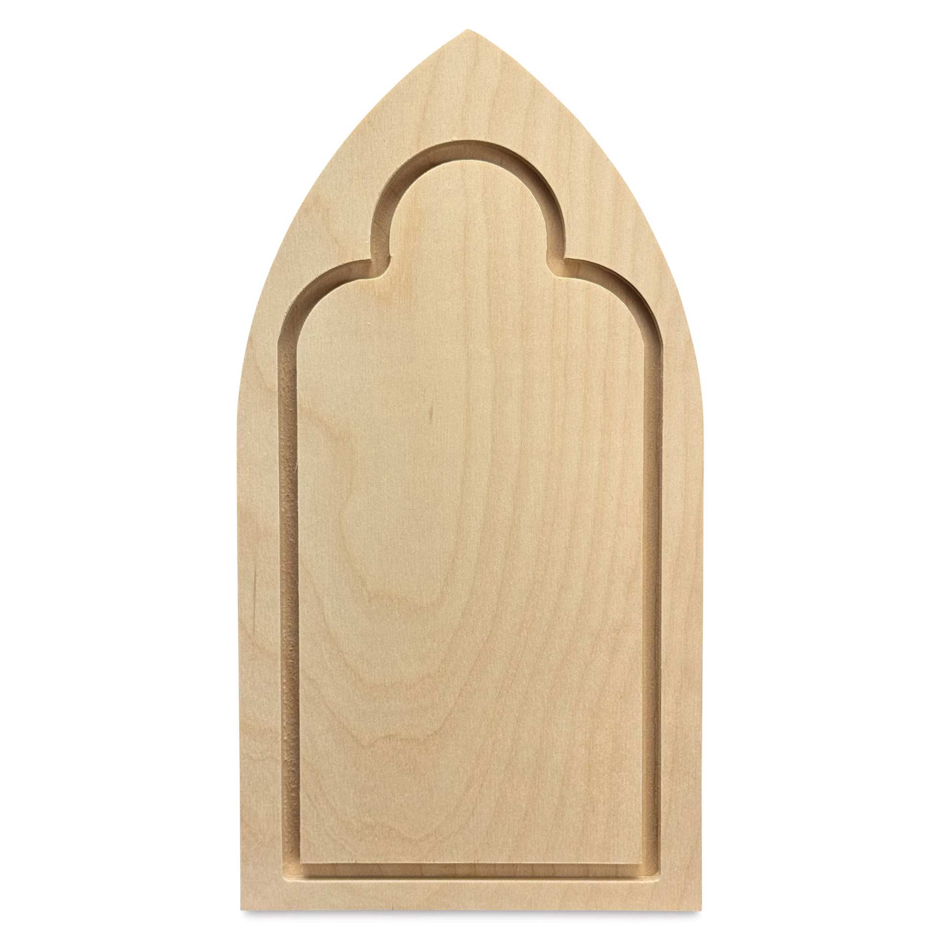 Trekell Gothic Wood Floater Panel - Arch, 6-1/2" x 12", 1/2" Profile
